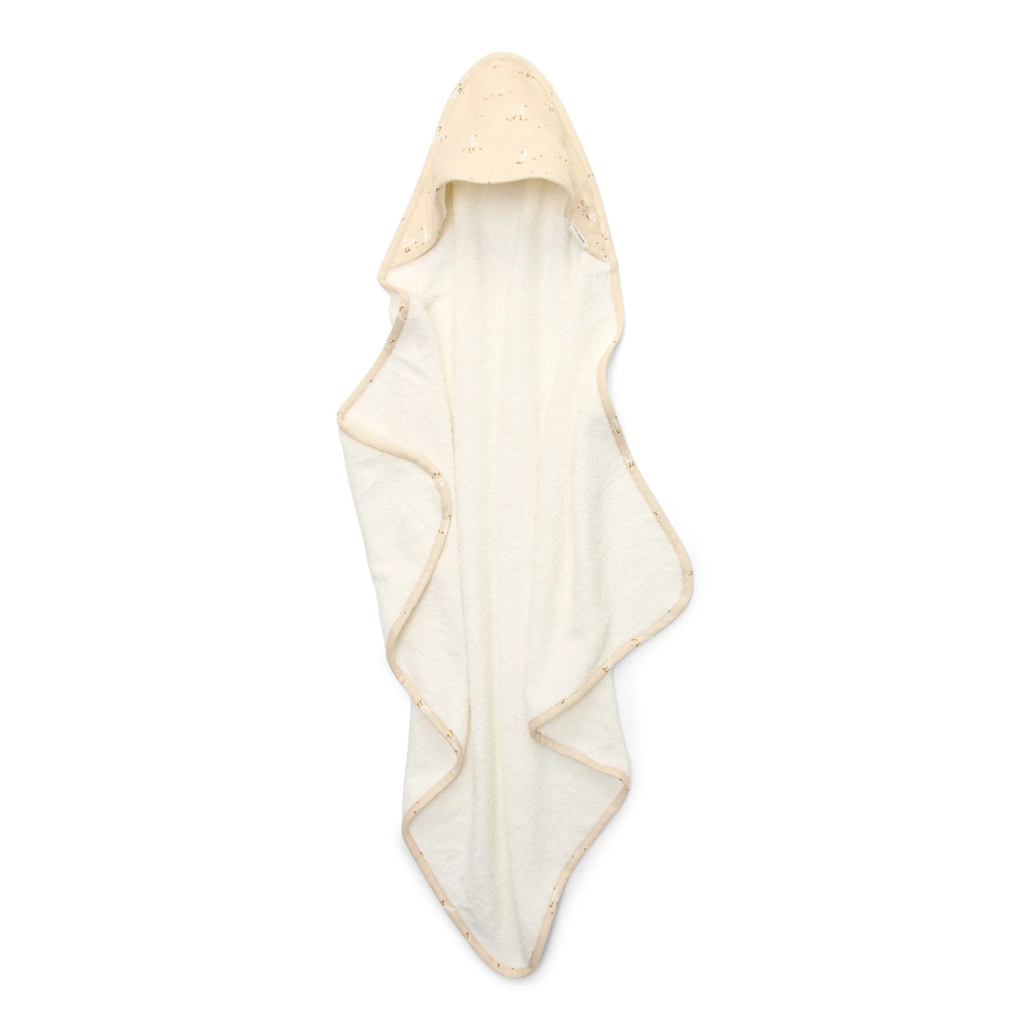 LITTLE DUTCH Badetuch 75x75cm - Gans weiß - Newborn Naturals - wunderwunsch