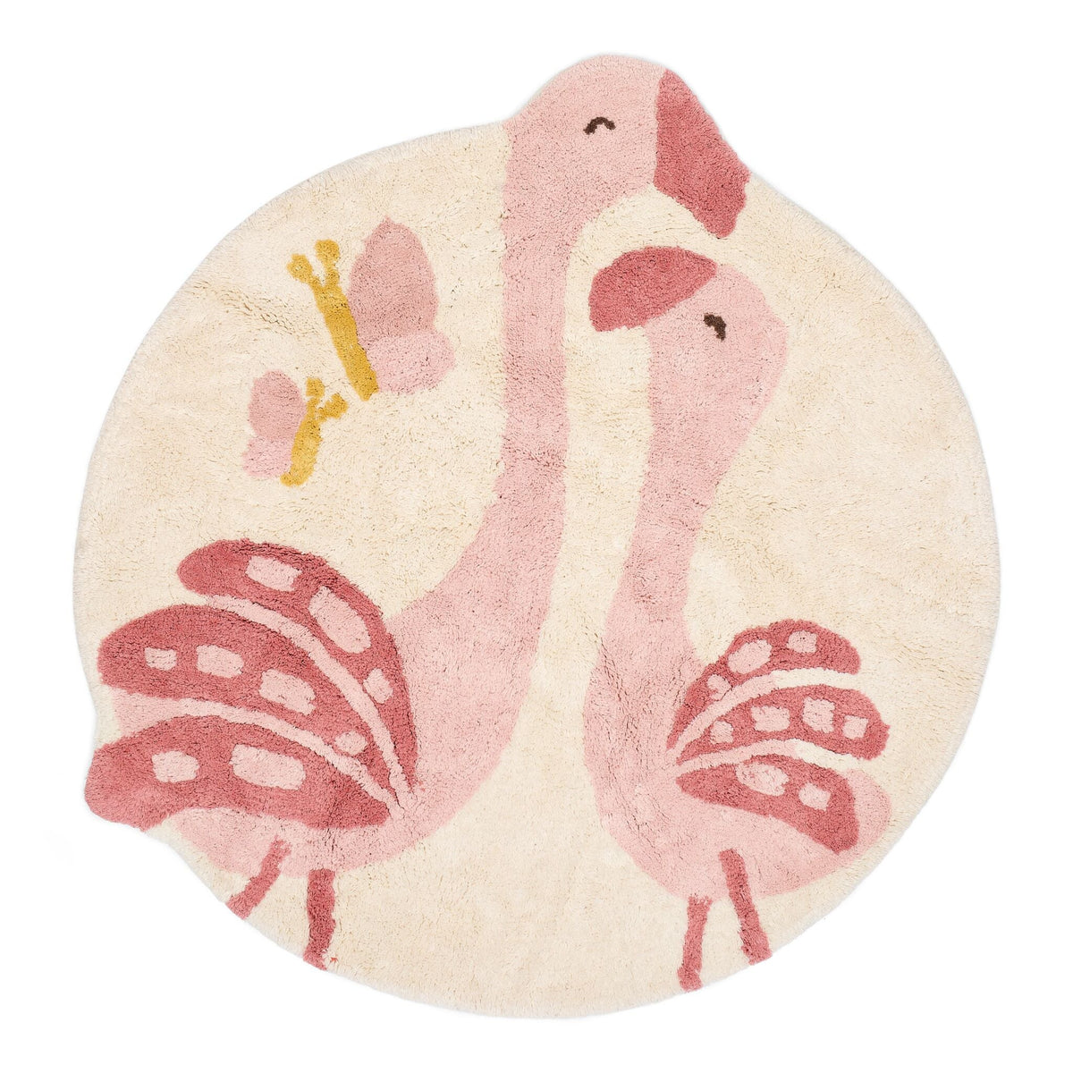 LITTLE DUTCH Flamingoteppich rund rutschfest - Safari Friends - wunderwunsch