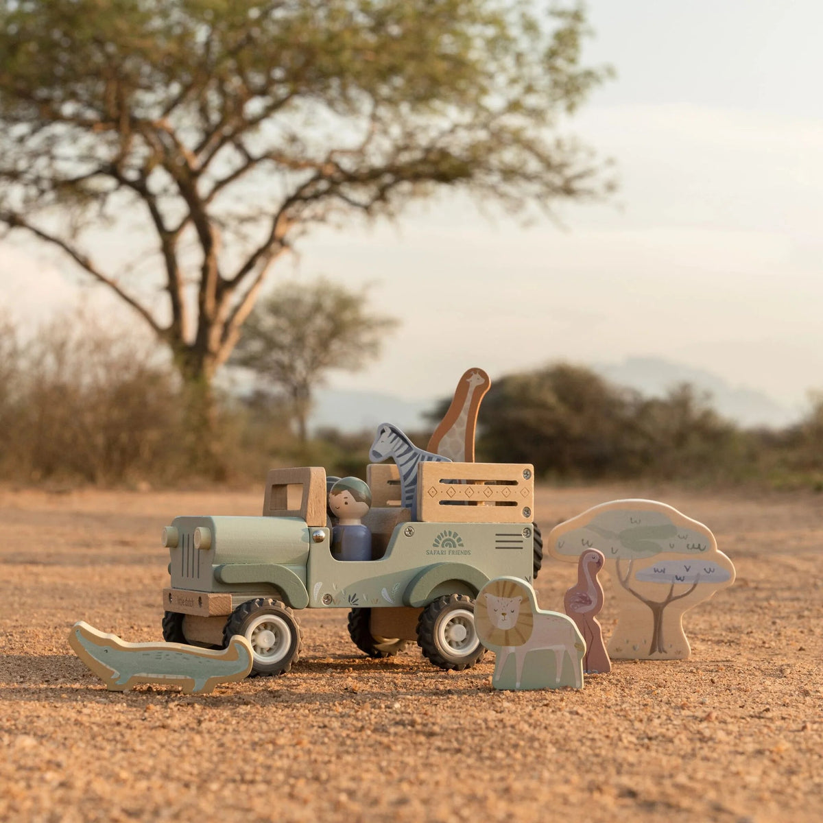 LITTLE DUTCH Formensortierer Auto - Safari Friends - wunderwunsch