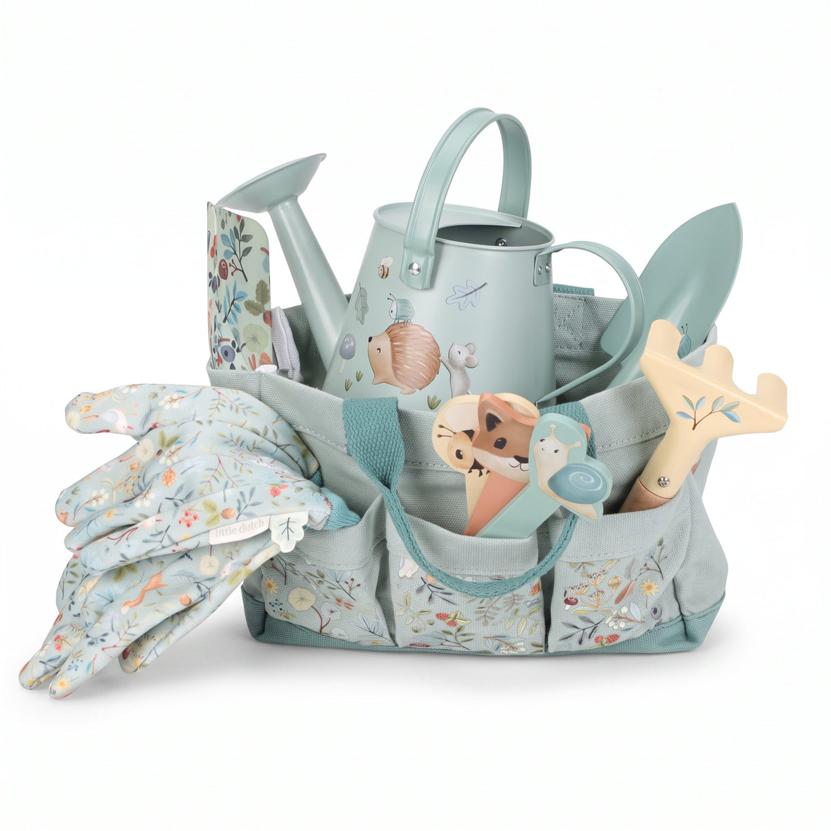 LITTLE DUTCH Garten Geschenkset 10-teilig - Forest Friends blau - wunderwunsch