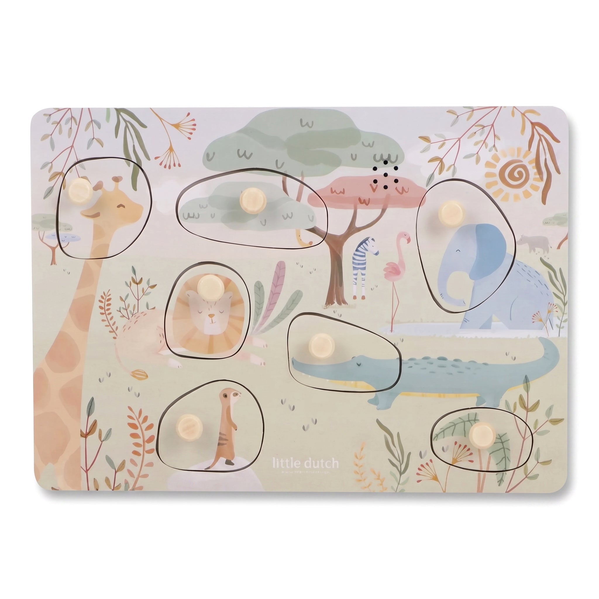LITTLE DUTCH Geräuschepuzzle - Safari Friends - wunderwunsch
