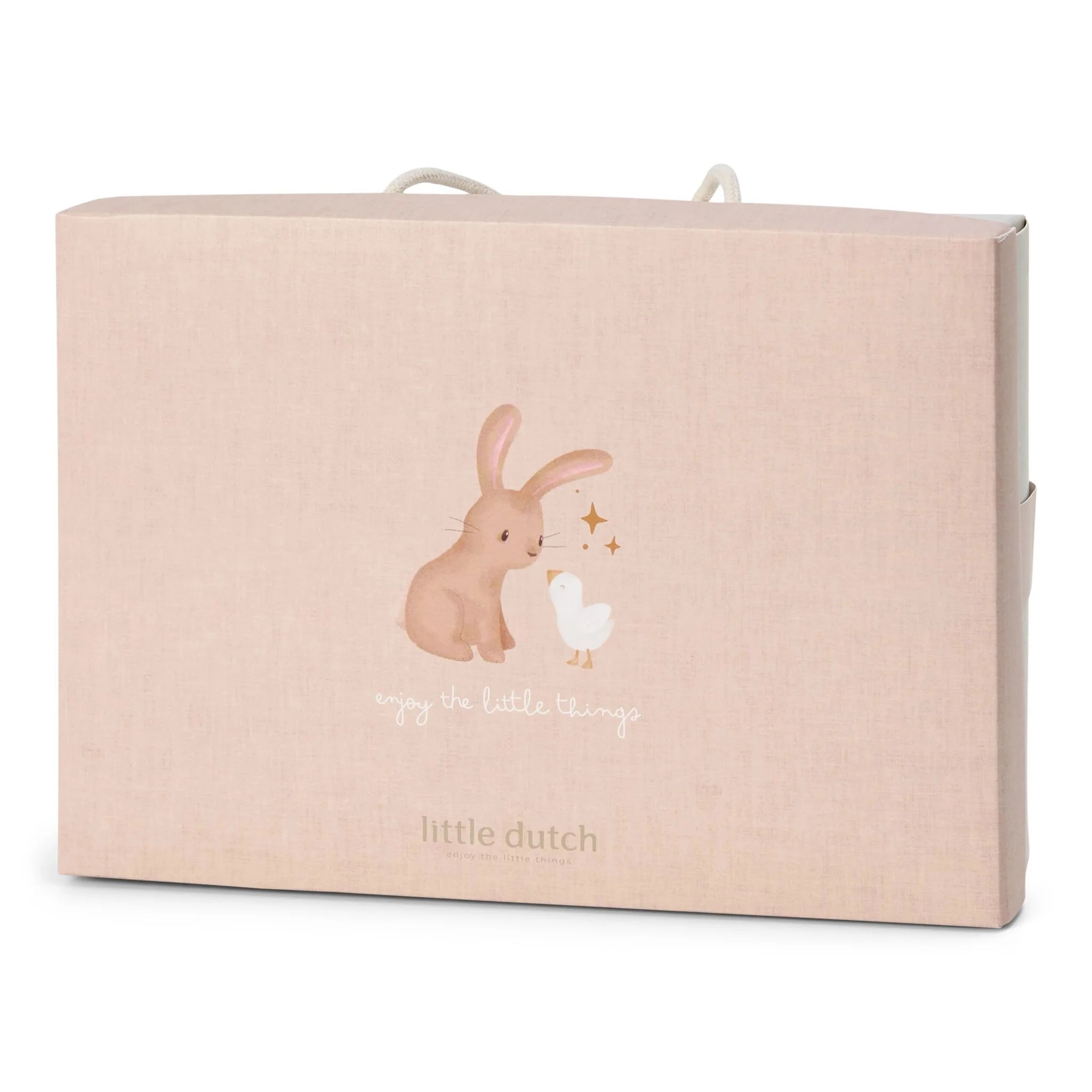 LITTLE DUTCH Geschenkbox Badetuch + Waschlappen - Gans weiß - Newborn Naturals - wunderwunsch