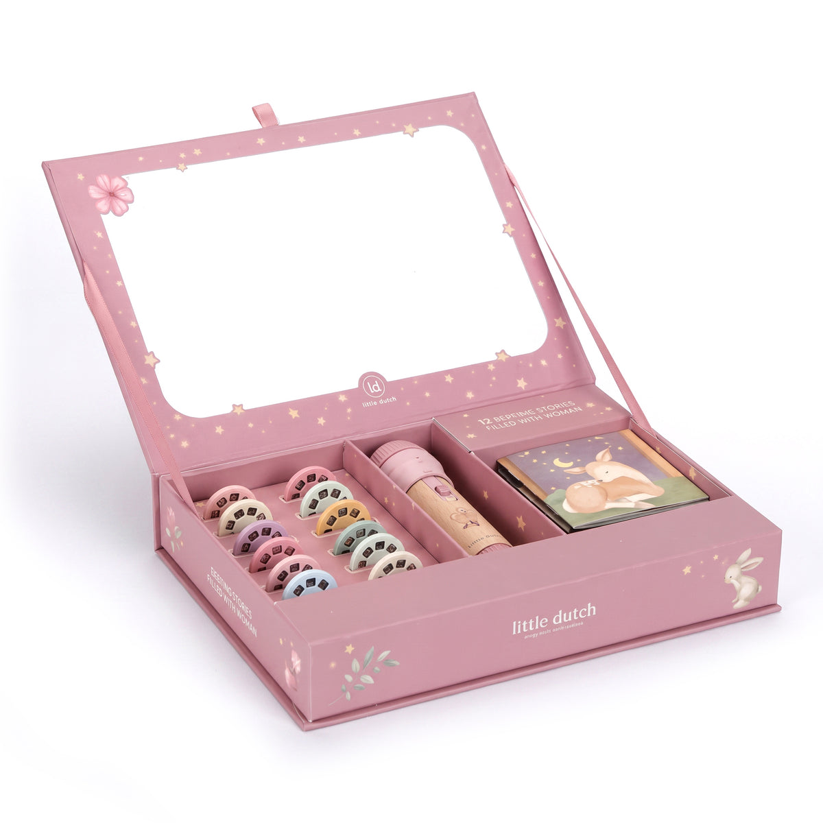 LITTLE DUTCH Geschichten Projektor - Fairy Garden rosa