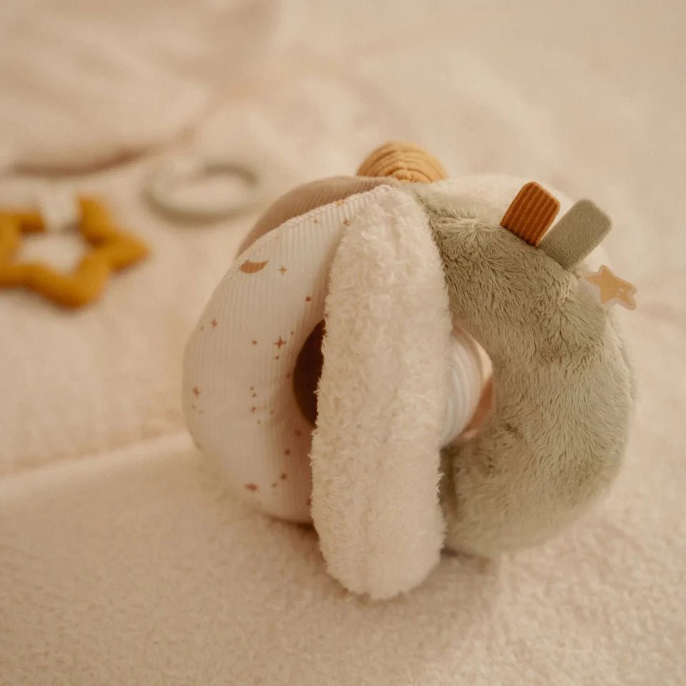 LITTLE DUTCH Greifball - Weiß - Newborn Naturals - wunderwunsch