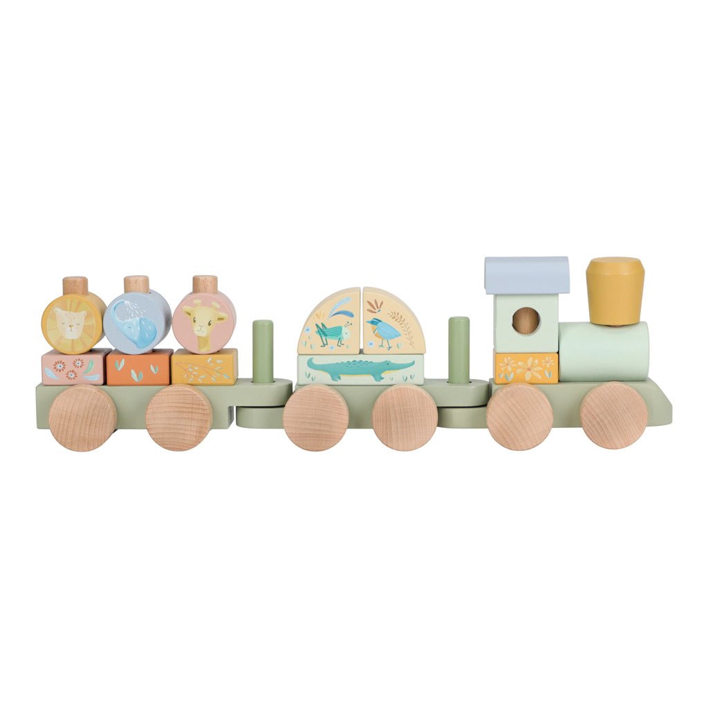LITTLE DUTCH Holz Eisenbahn - Safari Friends - wunderwunsch