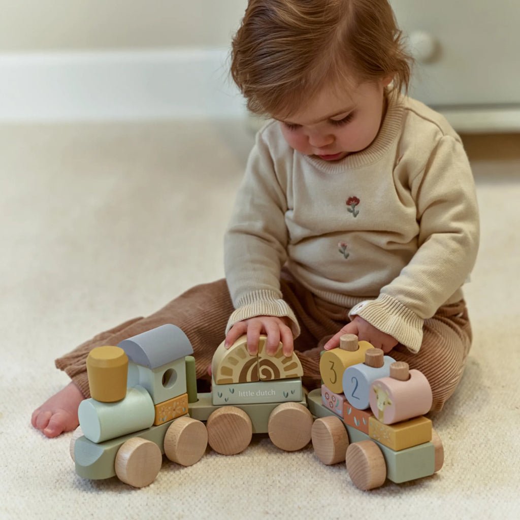 LITTLE DUTCH Holz Eisenbahn - Safari Friends - wunderwunsch