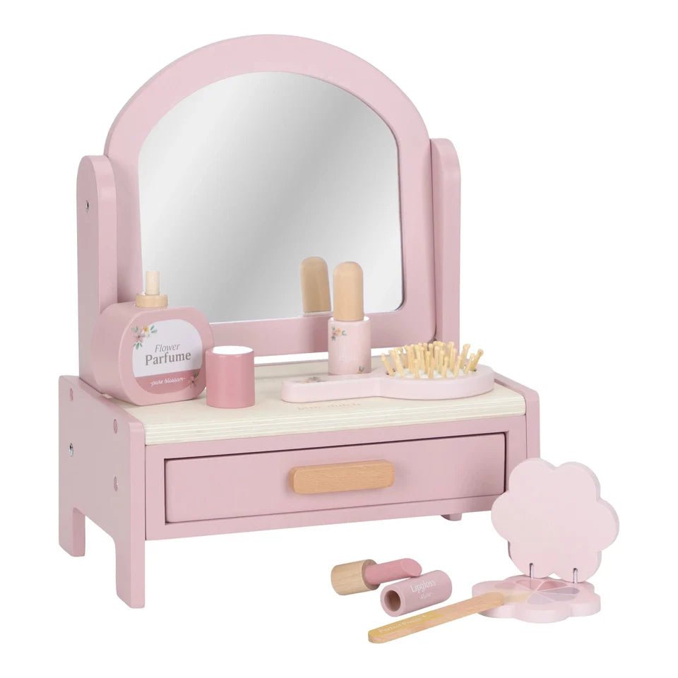LITTLE DUTCH Holz Frisiertisch klein - Rosa - Essentials - wunderwunsch