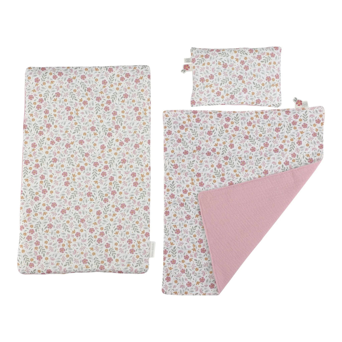 LITTLE DUTCH Holzpuppenbett – Essentials – Rosa - wunderwunsch