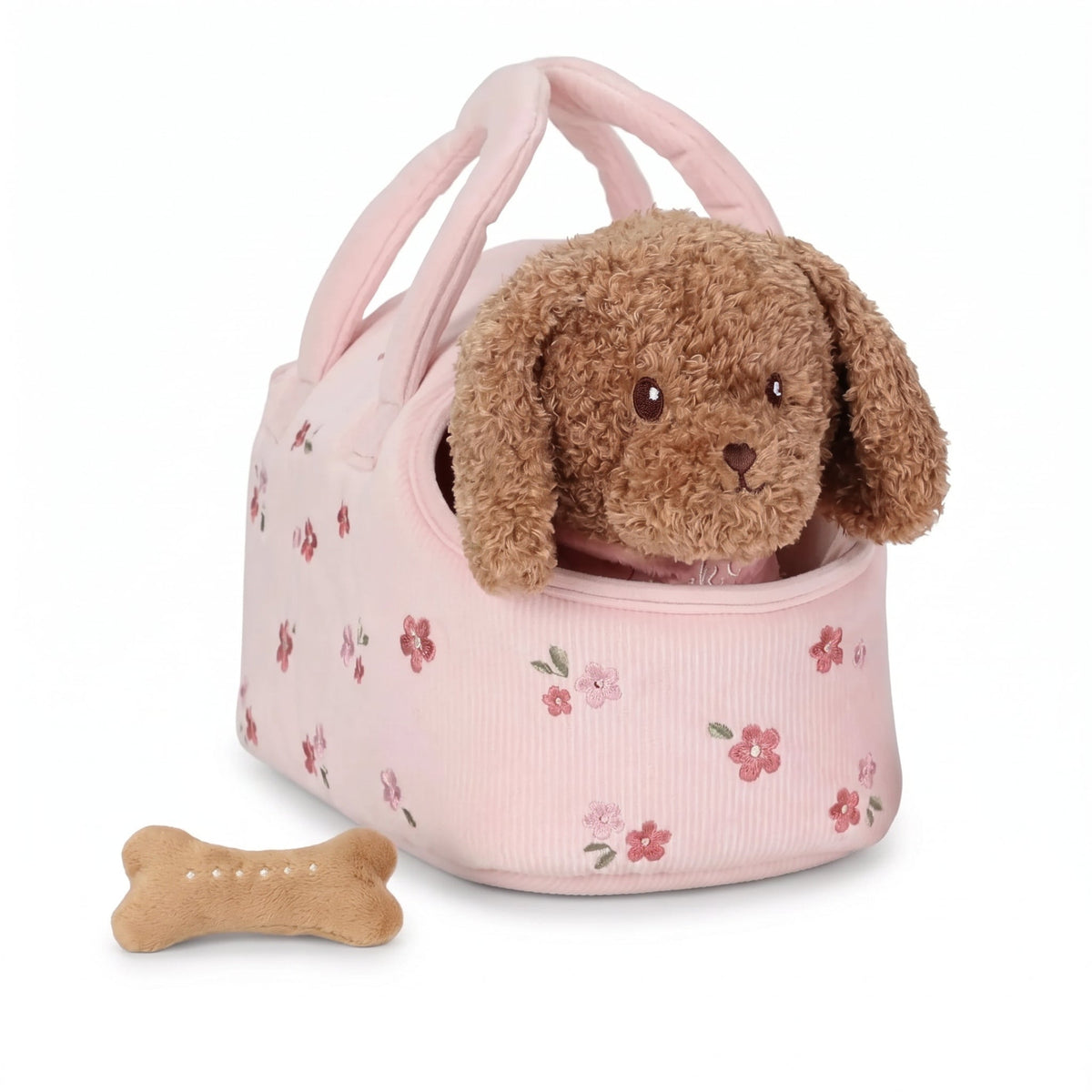 LITTLE DUTCH Kuschelhund in Tasche rosa - wunderwunsch