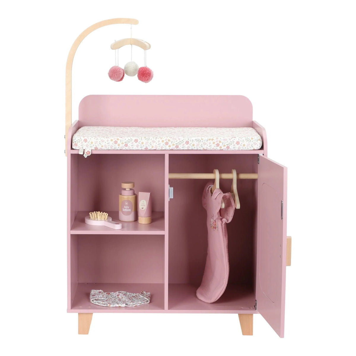 LITTLE DUTCH Puppenwickeltisch – Essentials – Rosa - wunderwunsch