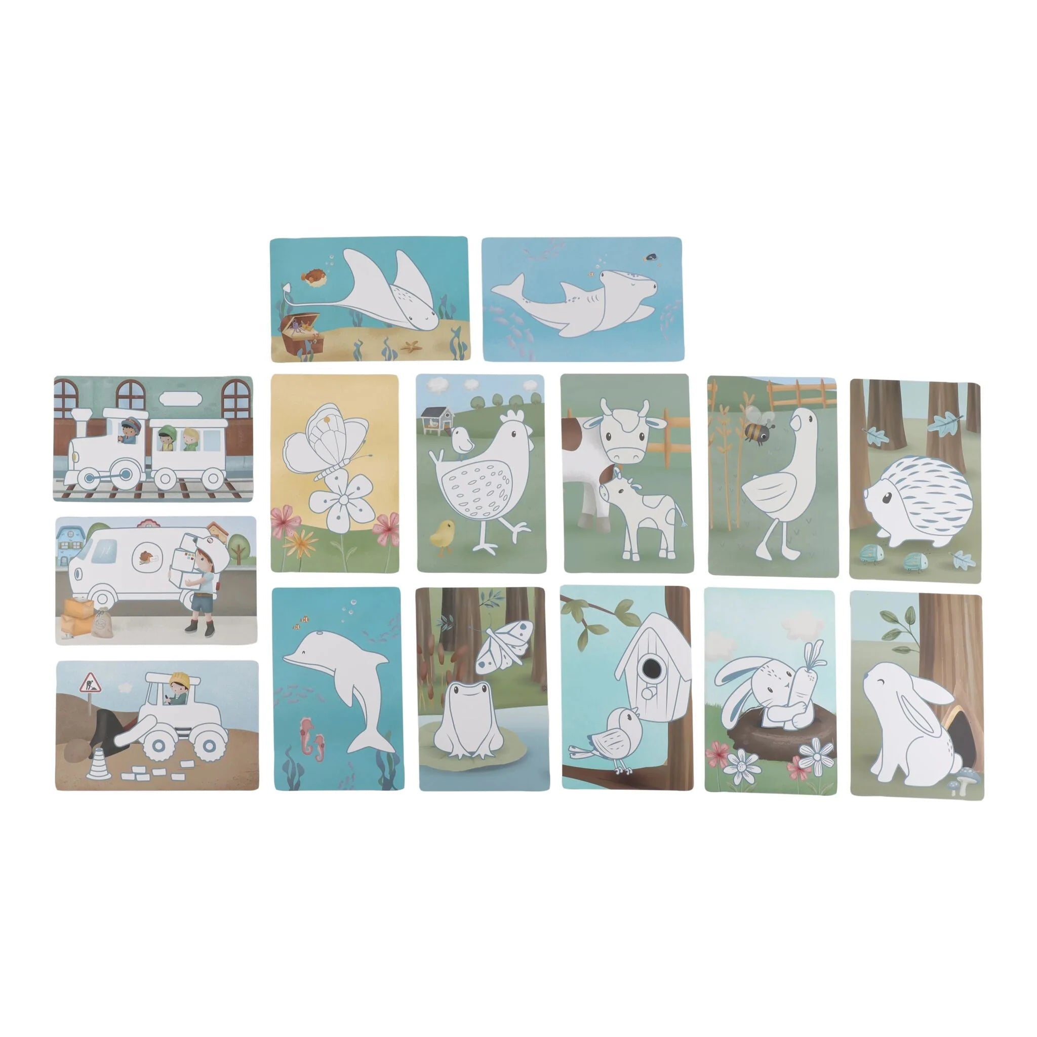LITTLE DUTCH Zeichentablett - Forest Friends - Blau - wunderwunsch