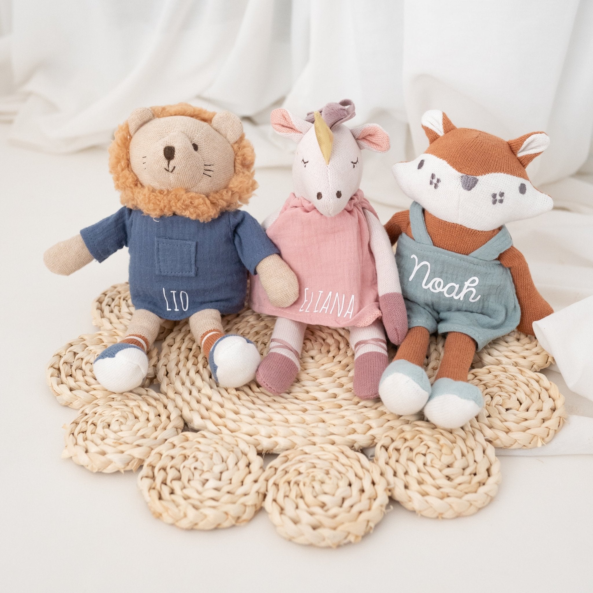 MAXIMO Kuscheltier Fuchs, Löwe oder Einhorn personalisierbar - wunderwunsch