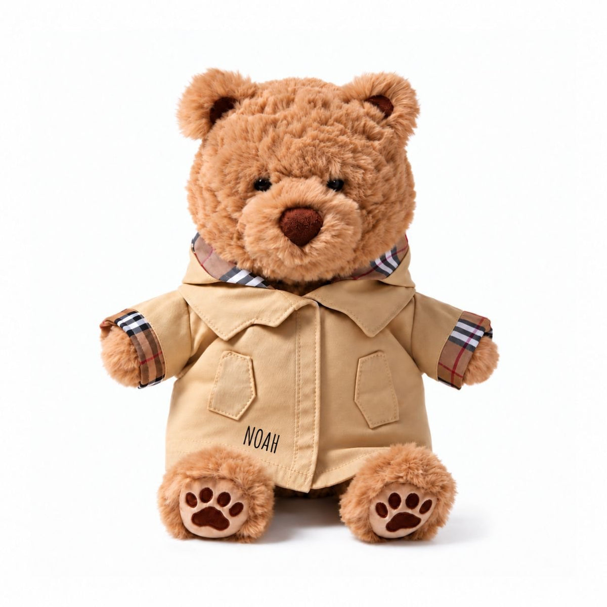 MCHUGS Kuscheltier personalisiert - Bär mit Trenchcoat - wunderwunsch