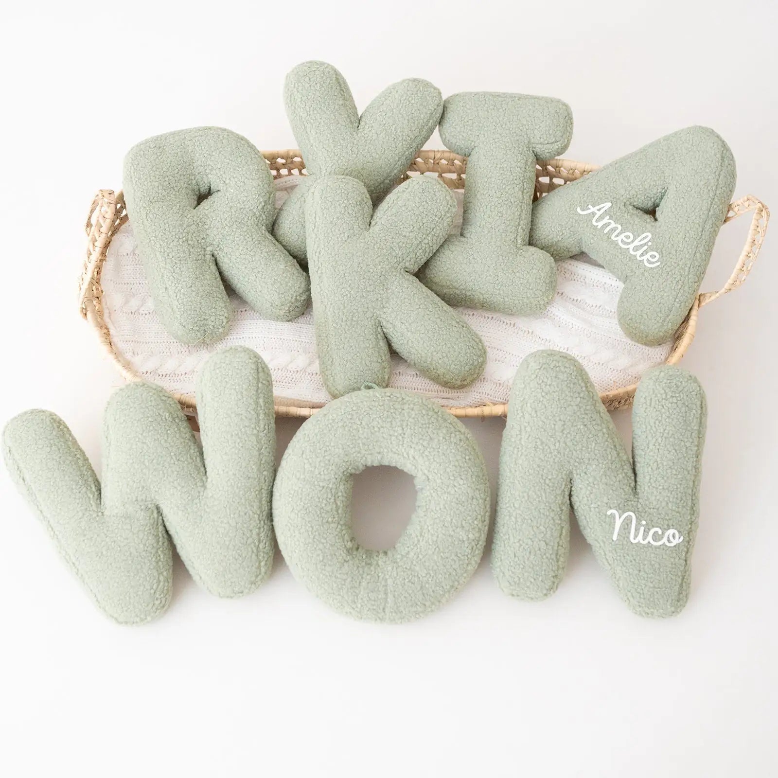 MEALIVING Buchstabenkissen Boucle - wunderwunsch
