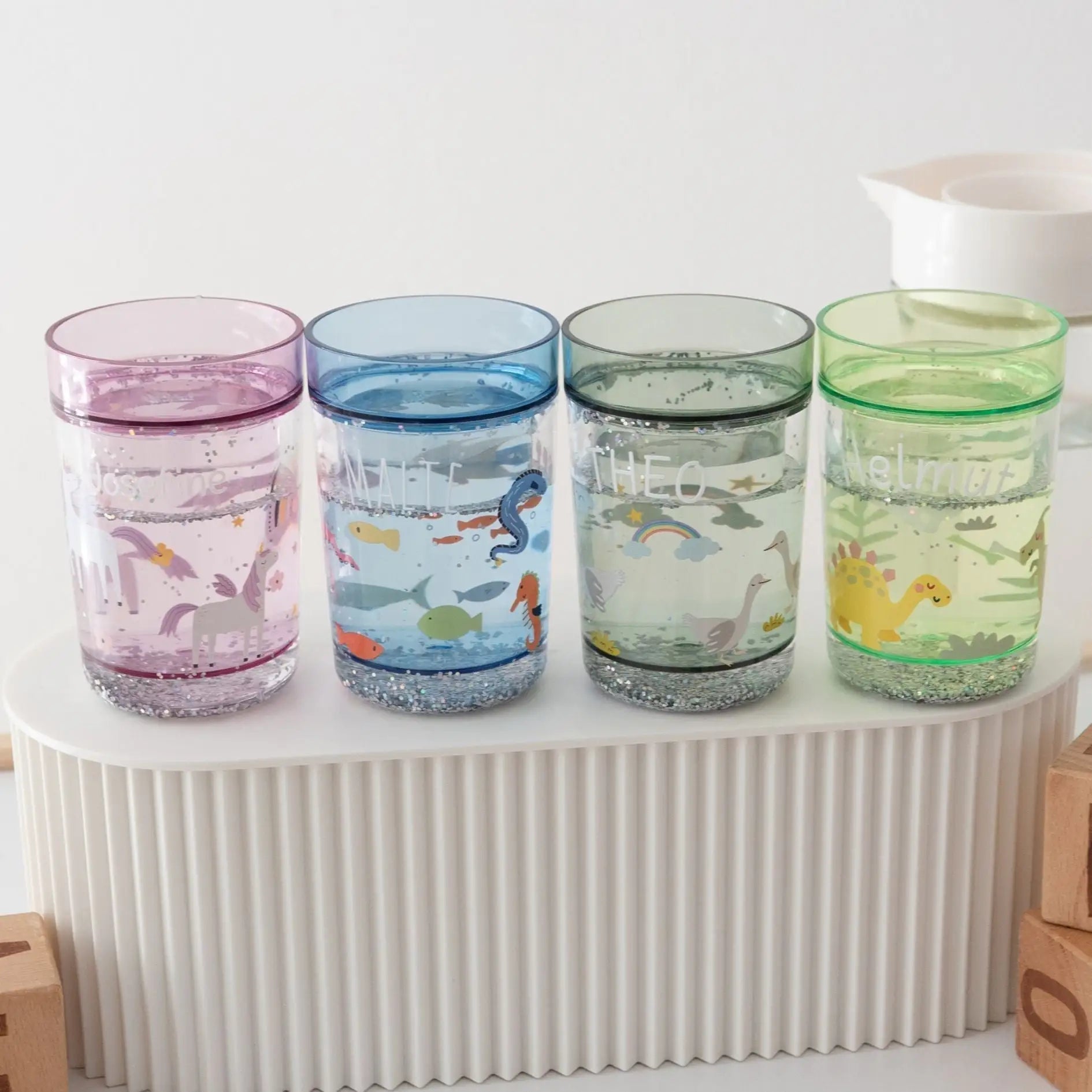 MEALIVING Glitzerbecher personalisierbar - wunderwunsch