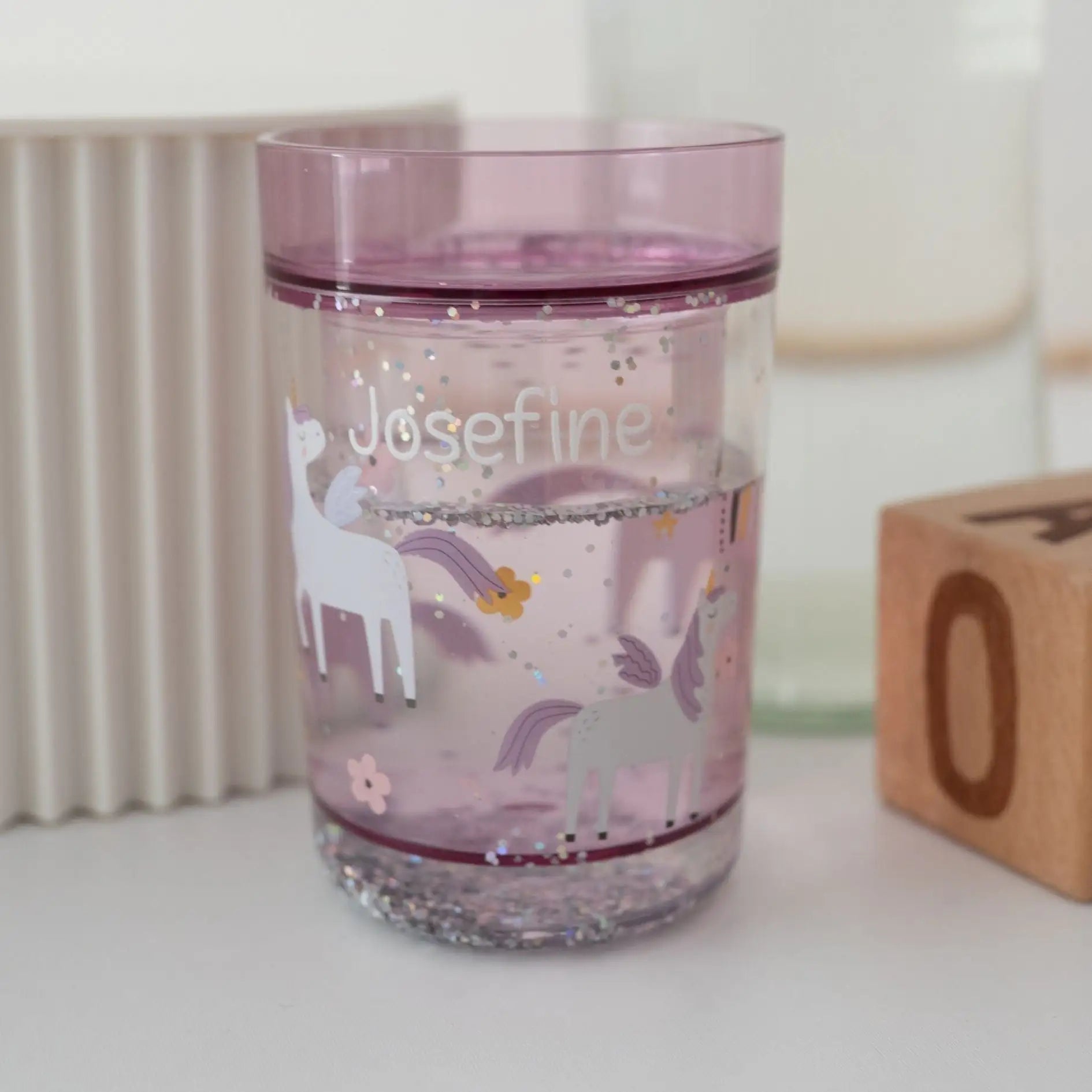 MEALIVING Glitzerbecher personalisierbar - wunderwunsch