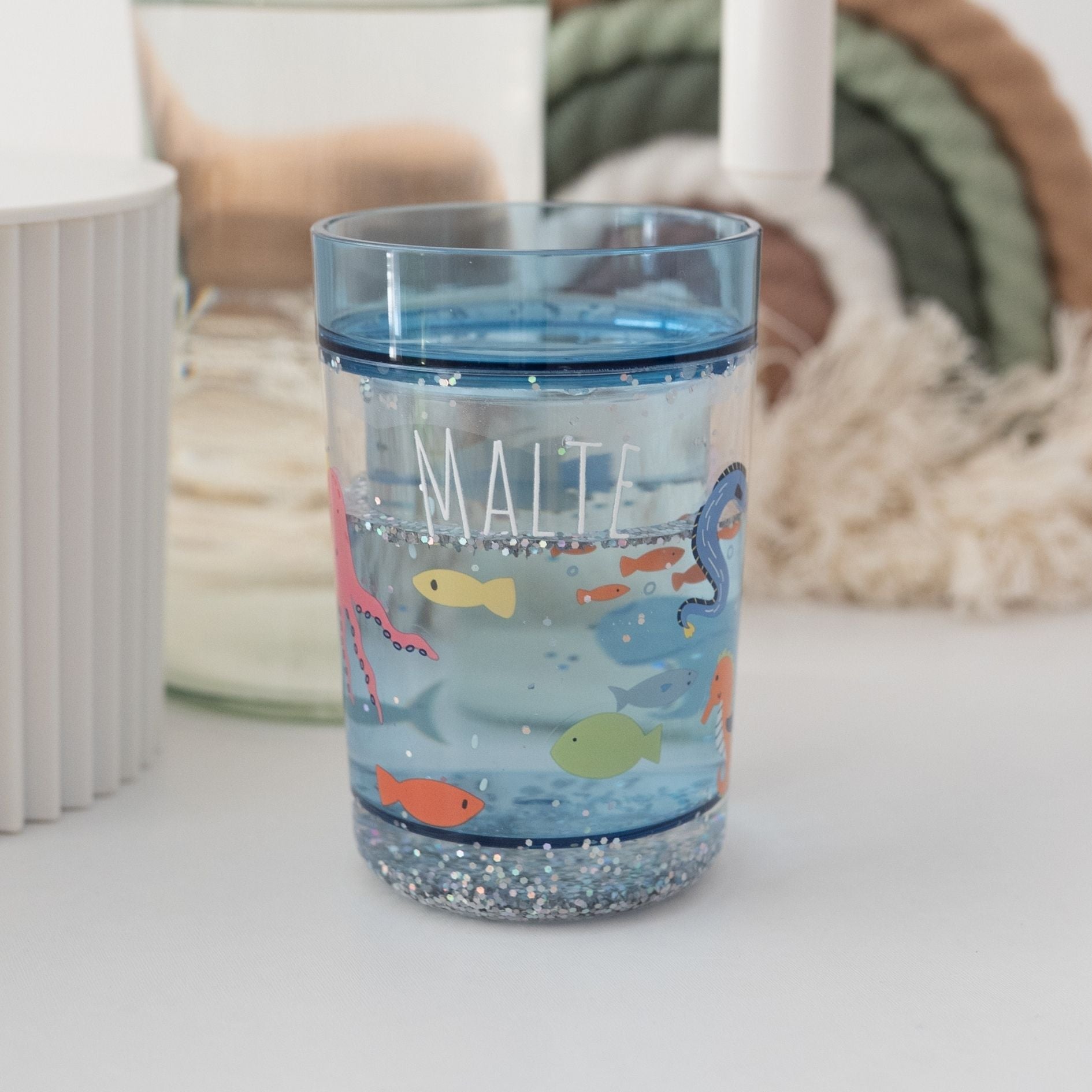 MEALIVING Glitzerbecher personalisierbar - wunderwunsch