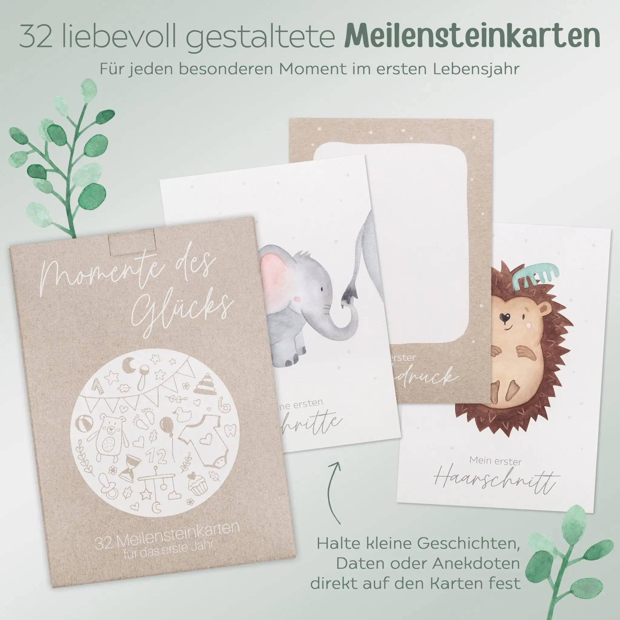 Meilensteinkarten 32 - teiliges Set - wunderwunsch