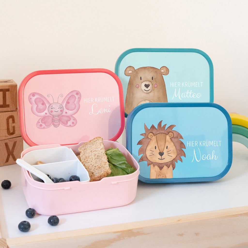 Personalisiert Brotdose Kinder Campus - Meerestiere Design Mit Name