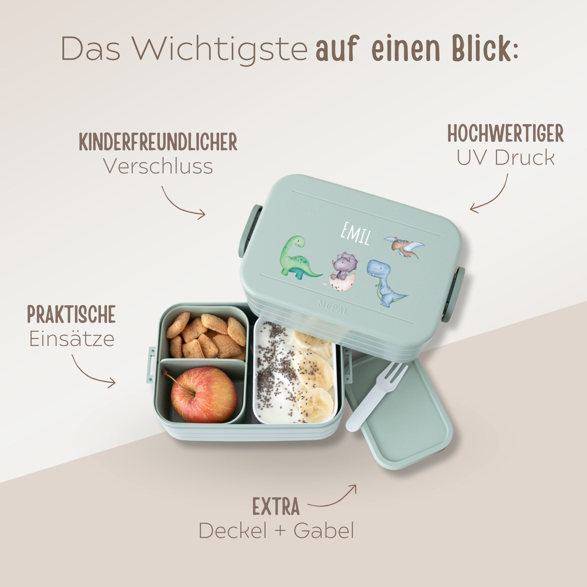 MEPAL Brotdose mit Einsatz - Tiere - wunderwunsch
