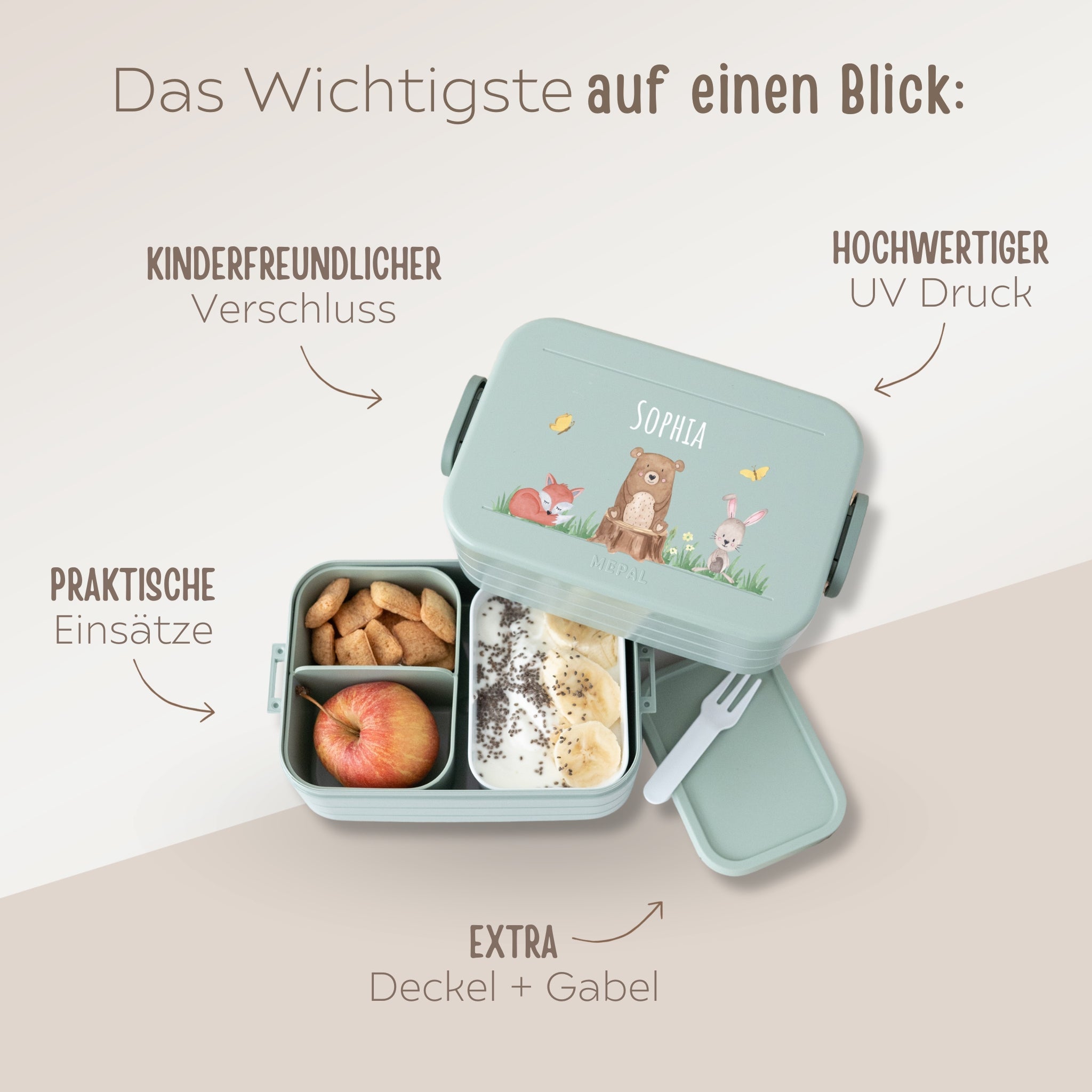 MEPAL Brotdose mit Einsatz - Wunderwunsch - Motiv - wunderwunsch