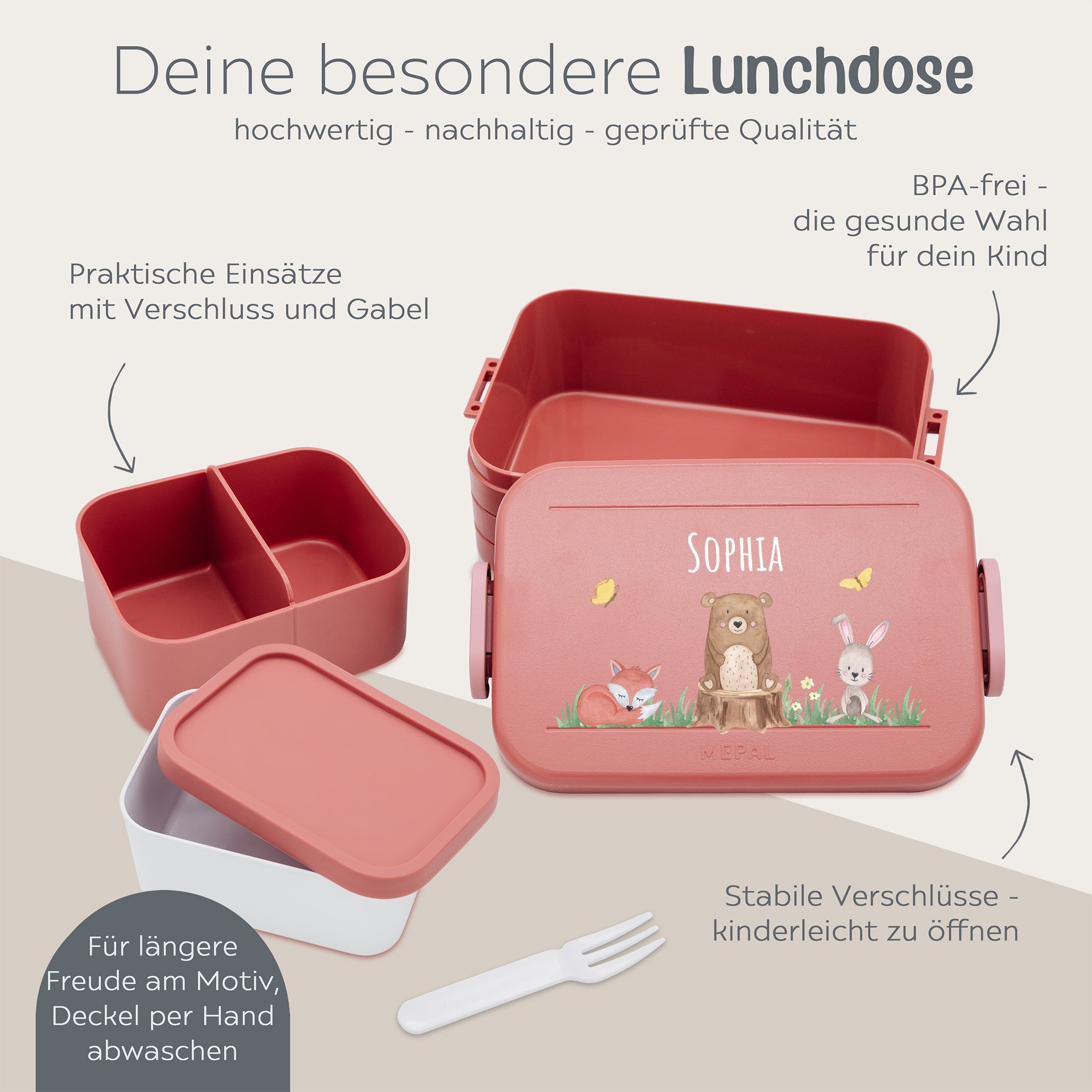 MEPAL Brotdose mit Einsatz - Wunderwunsch - Motiv - wunderwunsch