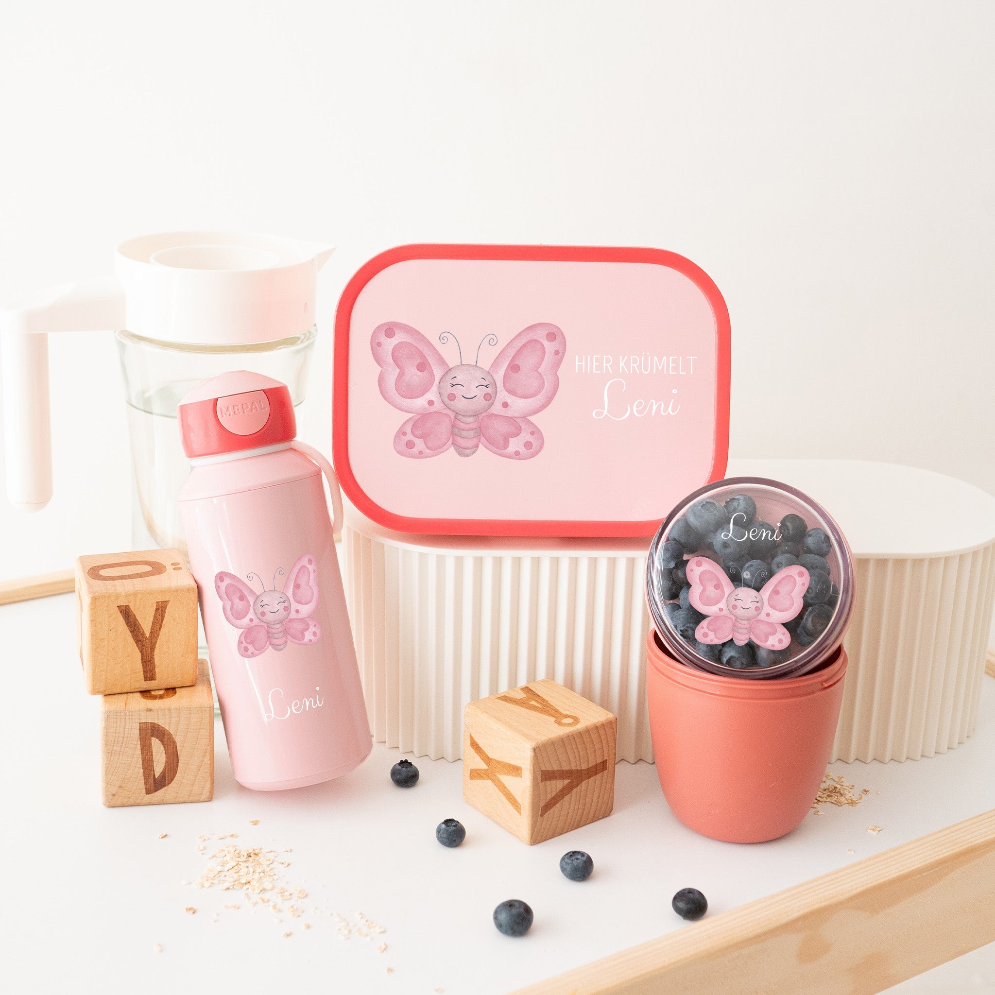 MEPAL Campus Lunchset - Tiere unten Aquarell - wunderwunsch