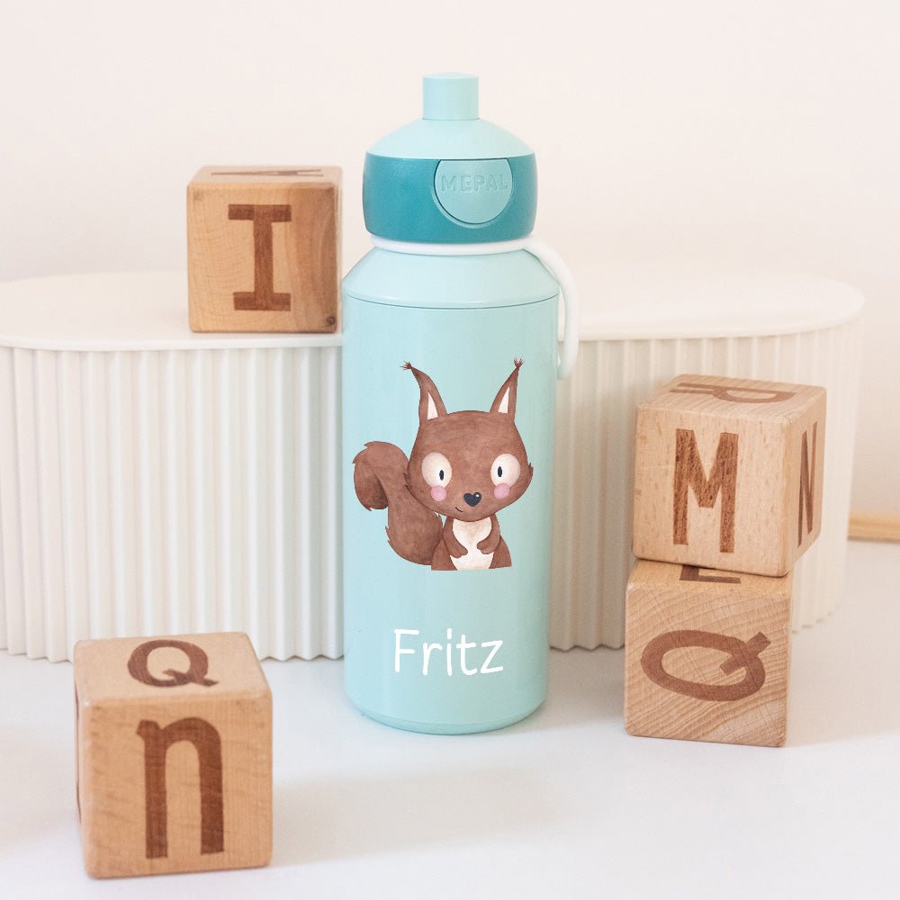 MEPAL Kinder Trinkflasche Campus personalisiert - Tier Aquarell - wunderwunsch