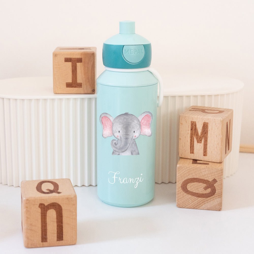 MEPAL Kinder Trinkflasche Campus personalisiert - Tier Aquarell - wunderwunsch