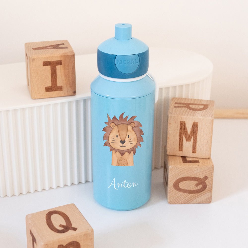MEPAL Kinder Trinkflasche Campus personalisiert - Tier Aquarell - wunderwunsch