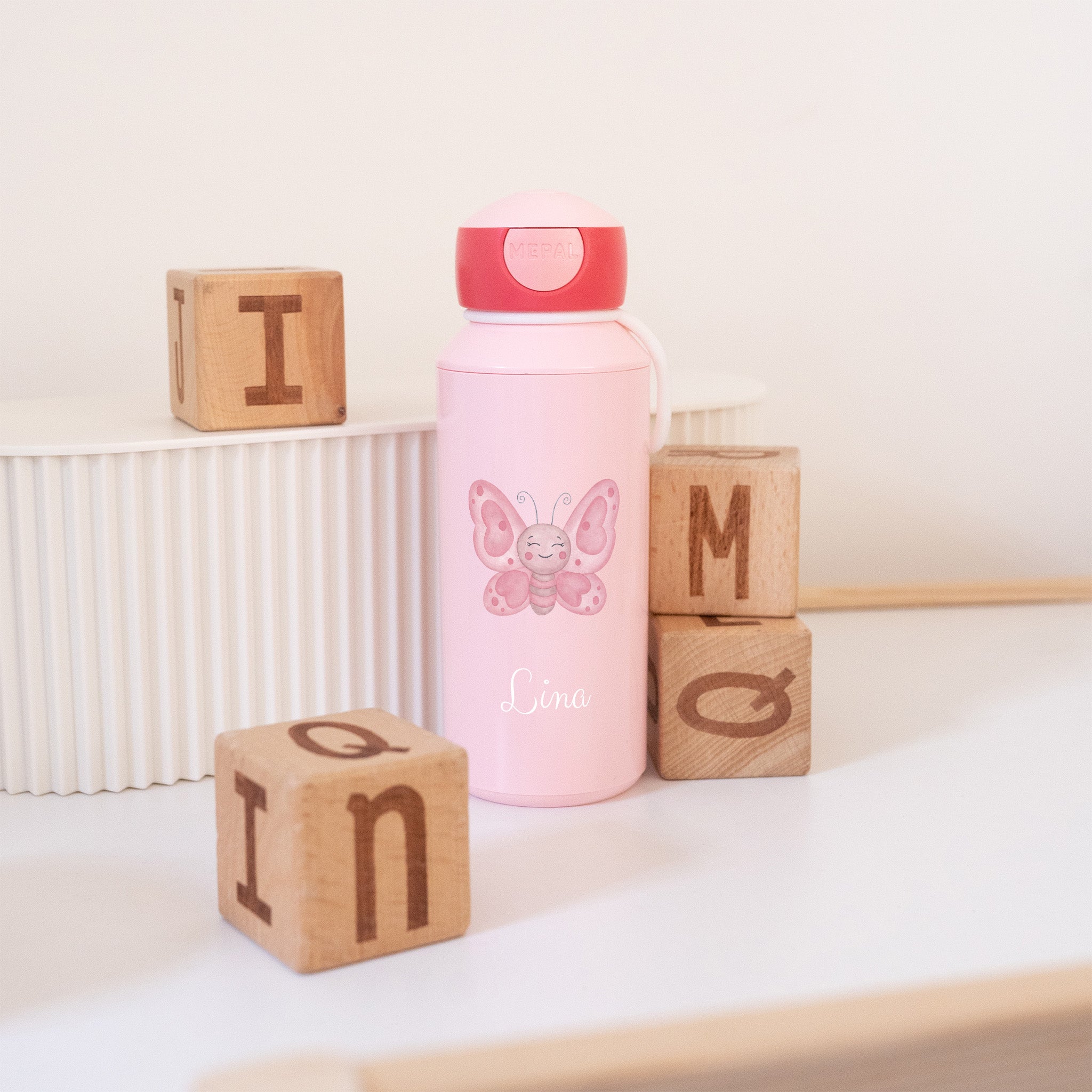 MEPAL Kinder Trinkflasche Campus personalisiert - Tier Aquarell - wunderwunsch