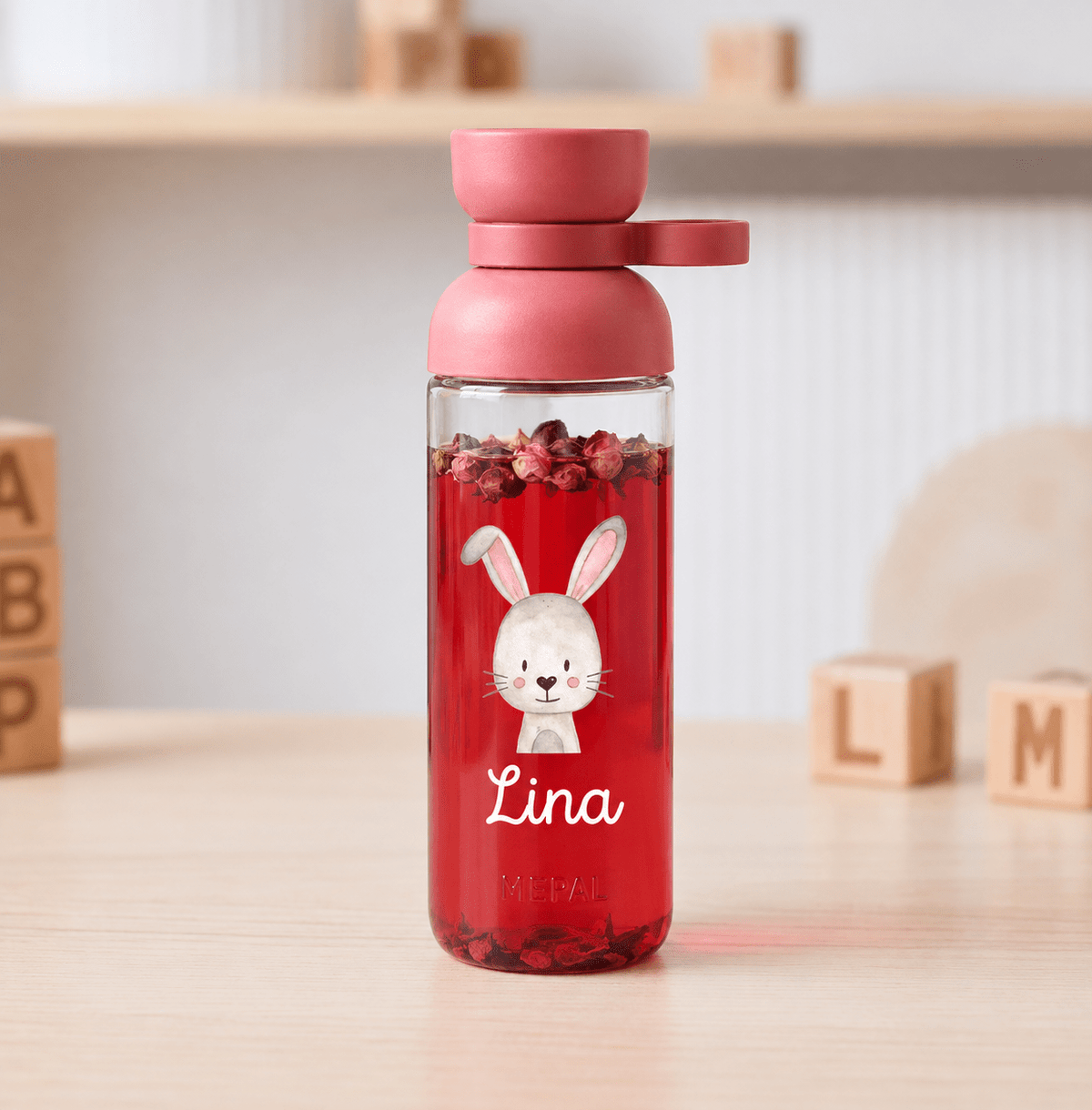 MEPAL Kinder Trinkflasche Vita personalisiert - Tier Aquarell - wunderwunsch