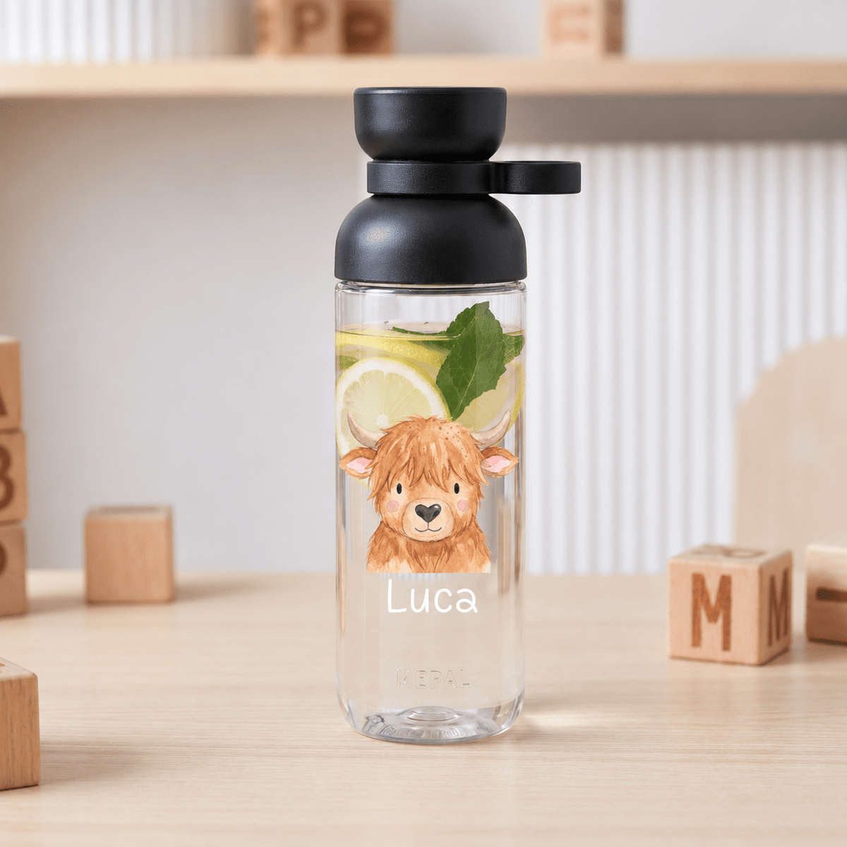 MEPAL Kinder Trinkflasche Vita personalisiert - Tier Aquarell - wunderwunsch