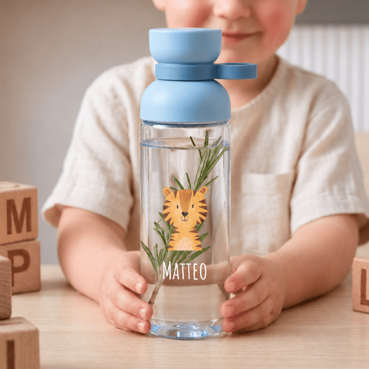 MEPAL Kinder Trinkflasche Vita personalisiert - Tier Aquarell - wunderwunsch