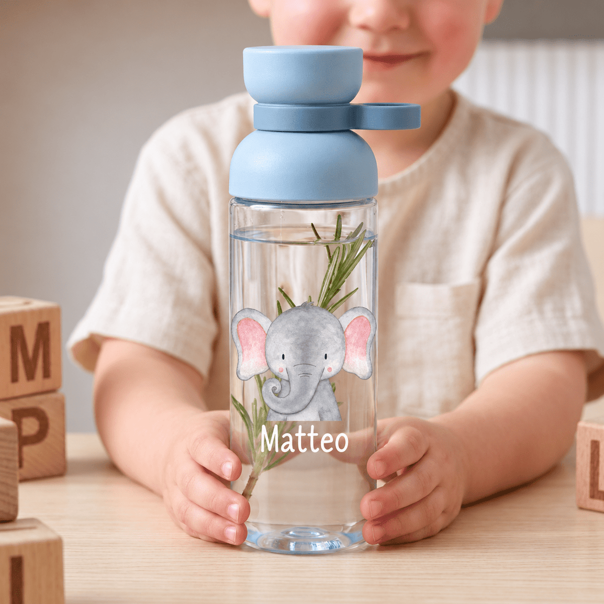 MEPAL Kinder Trinkflasche Vita personalisiert - Tier Aquarell - wunderwunsch