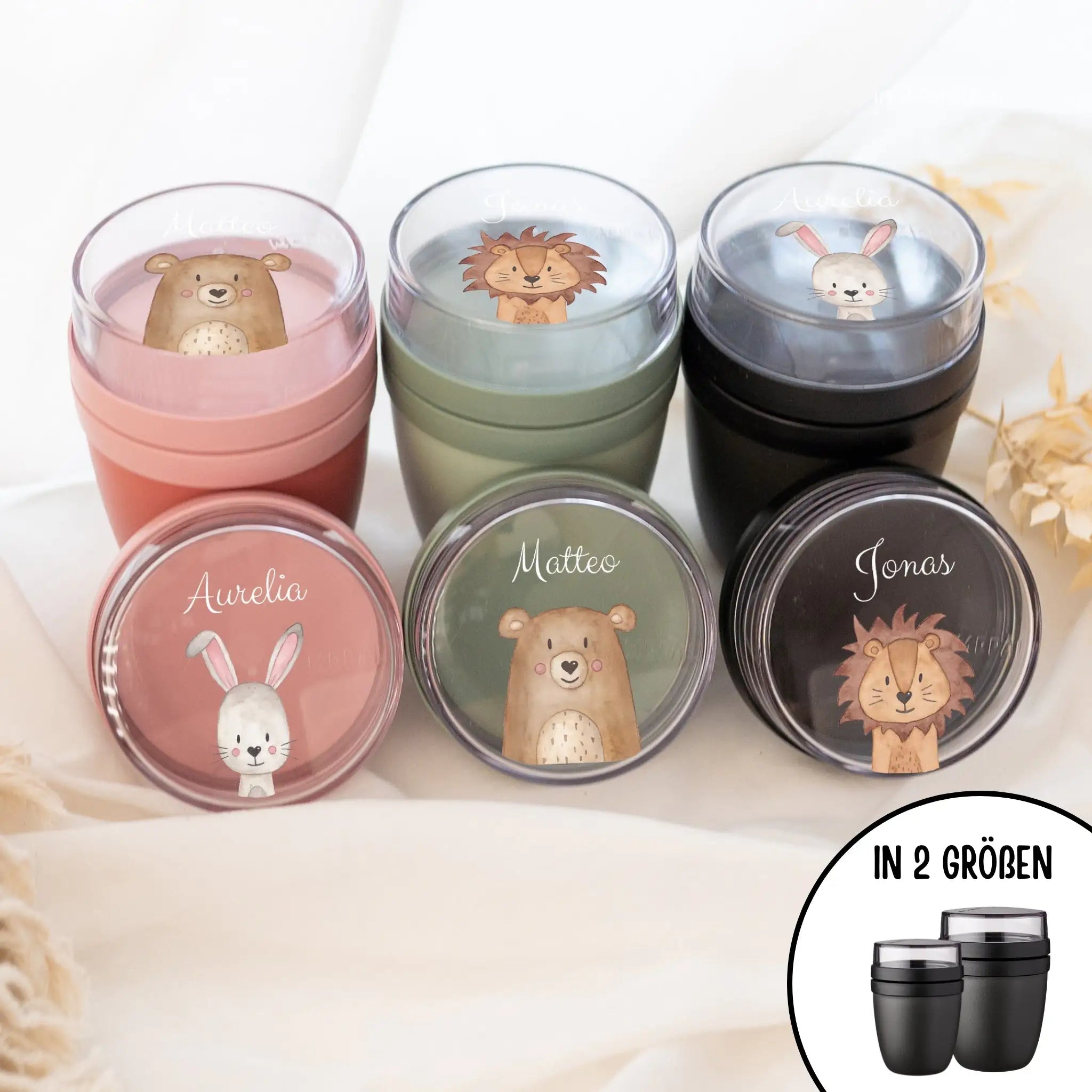 MEPAL Müslibecher personalisiert - Tier Aquarell - wunderwunsch