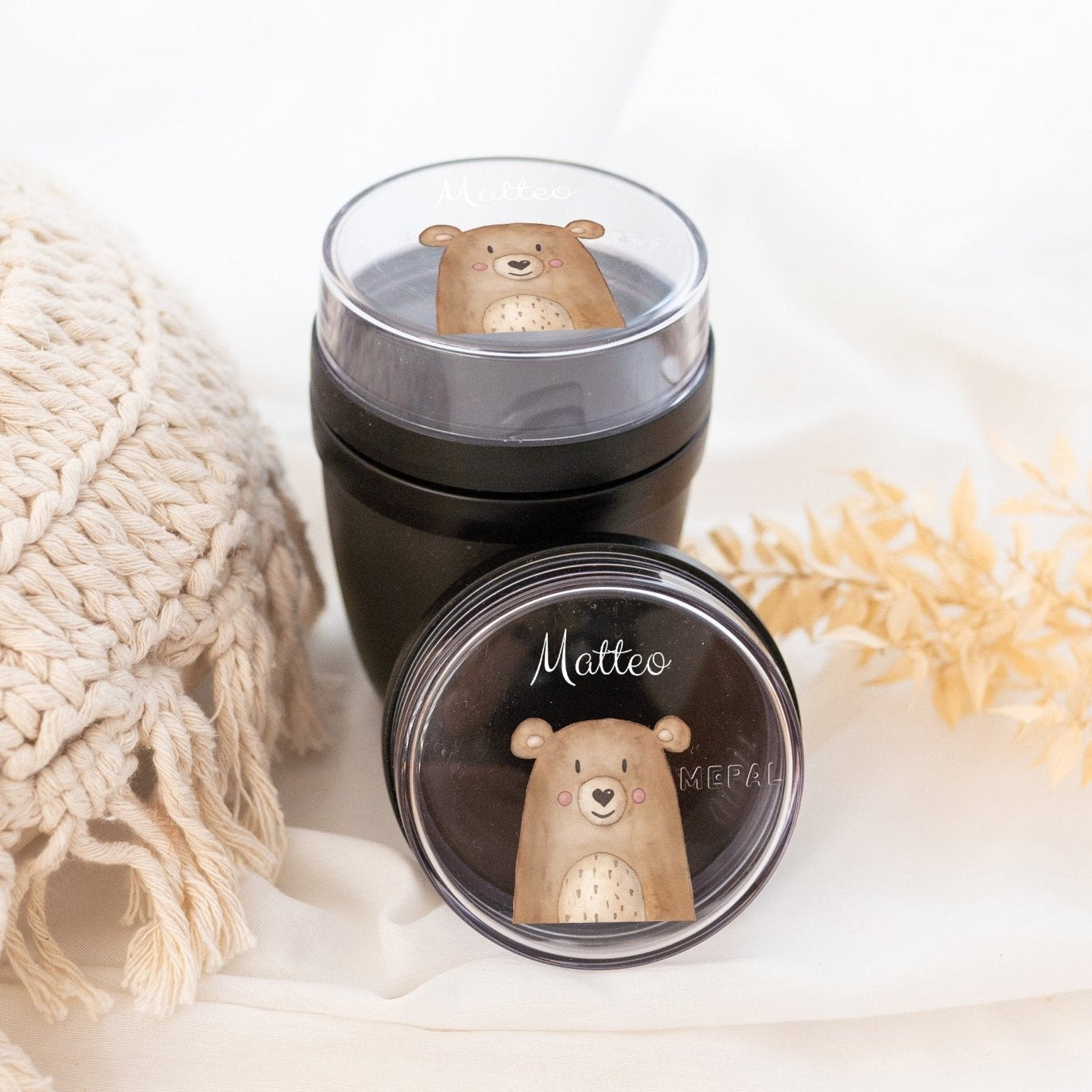 MEPAL Müslibecher personalisiert - Tier Aquarell - wunderwunsch