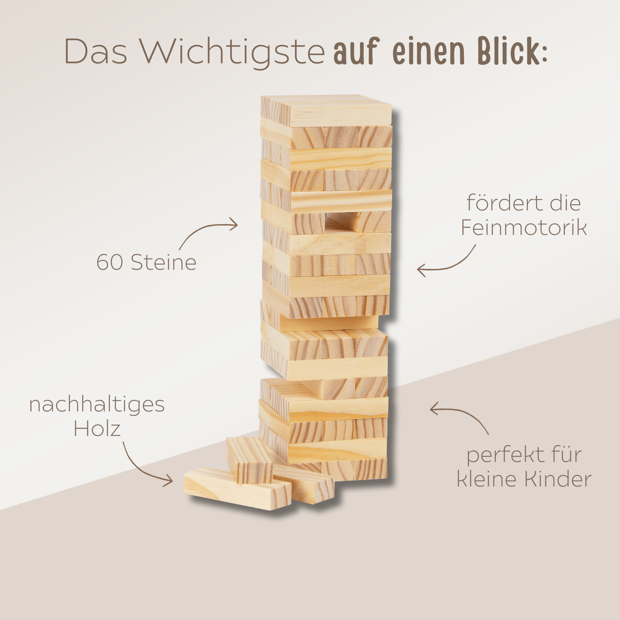 Mini Wackelturm Reisespiel personalisiert - wunderwunsch