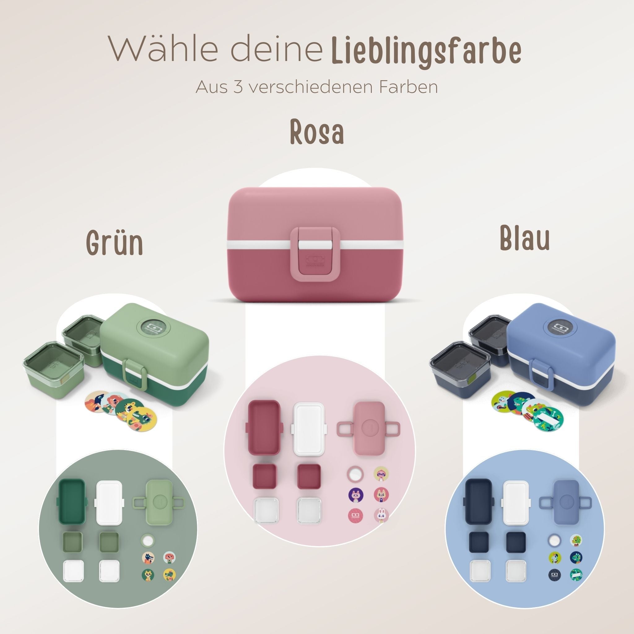 MONBENTO Tresor Lunchbox Uni mit Tierplättchen personalisiert - wunderwunsch