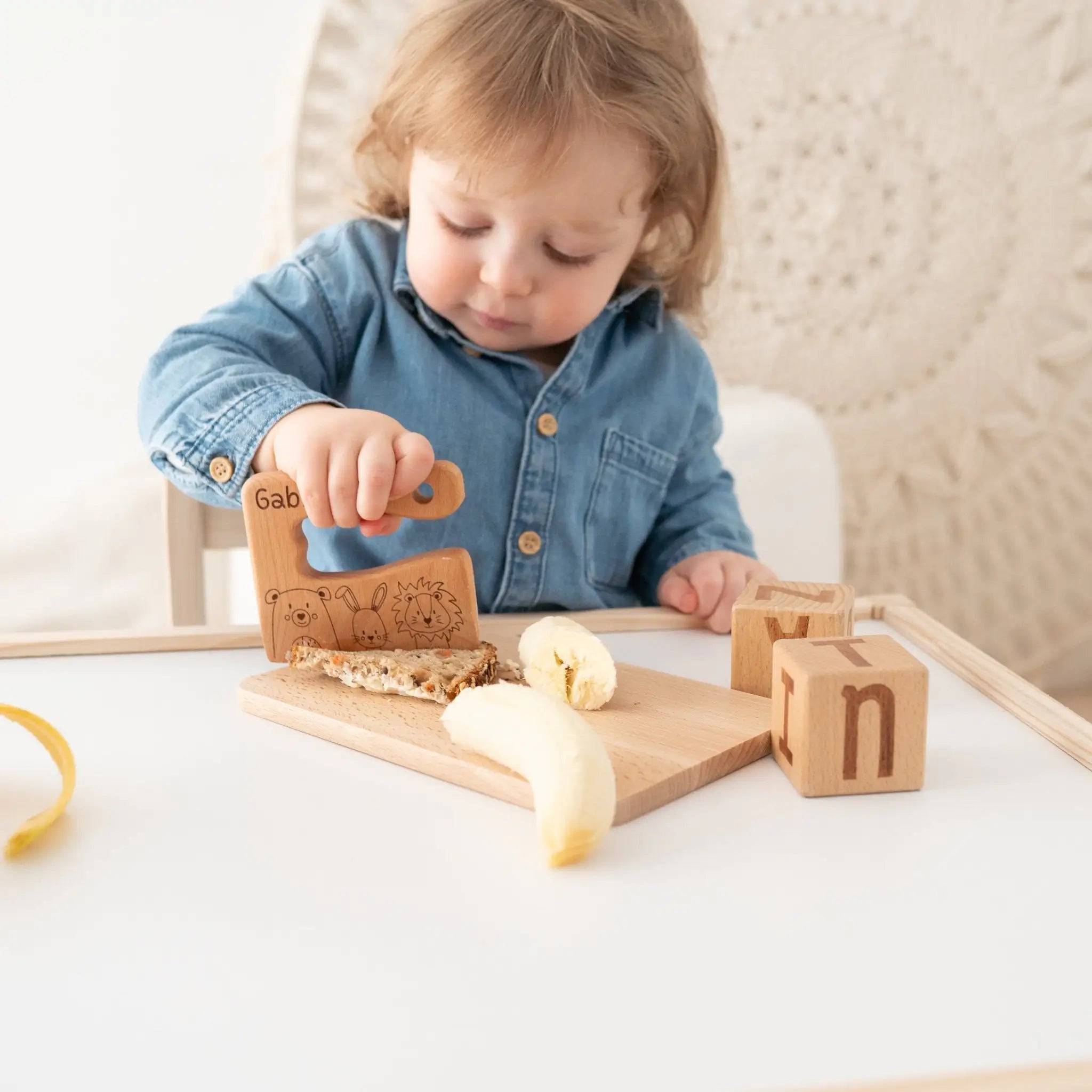 Montessori sicheres Kindermesser "Tiere unten" - wunderwunsch