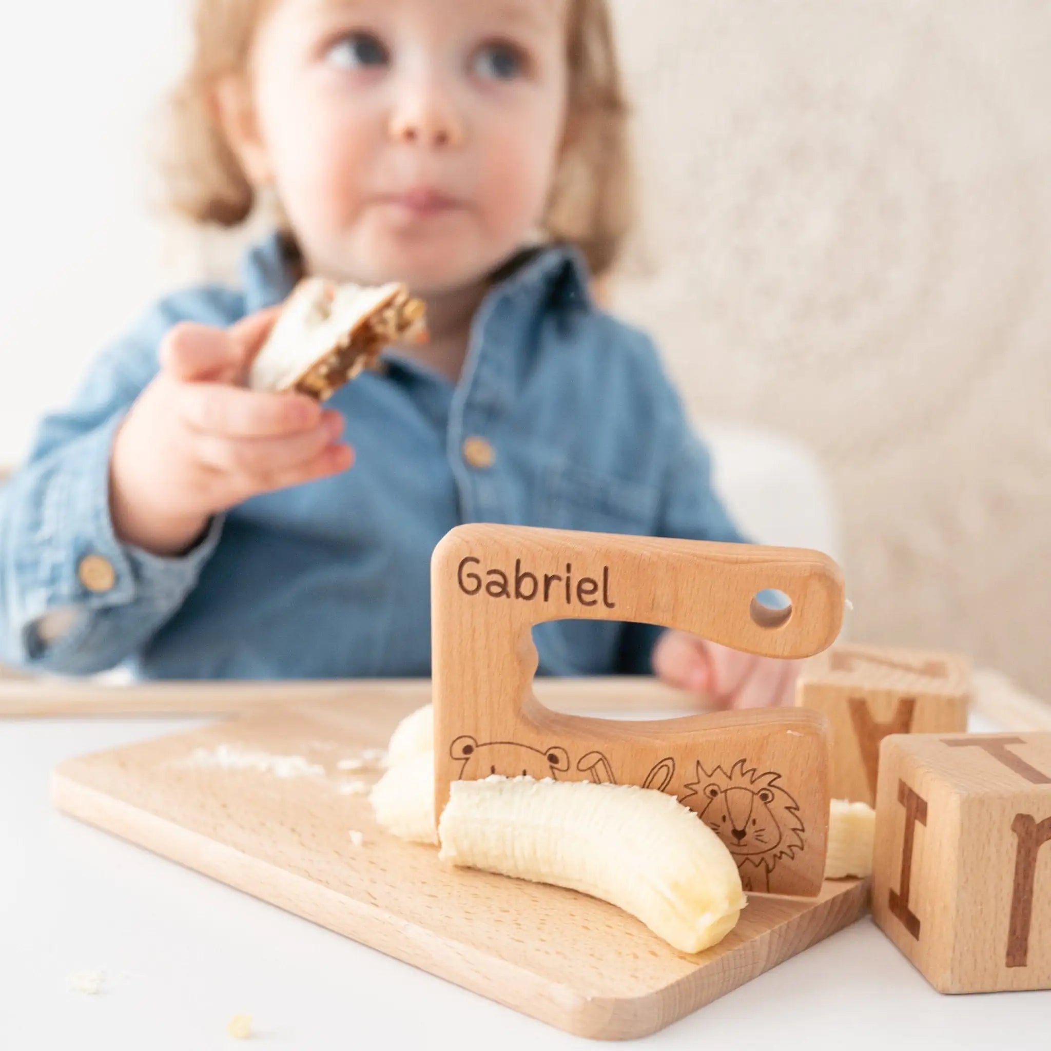 Montessori sicheres Kindermesser "Tiere unten" - wunderwunsch