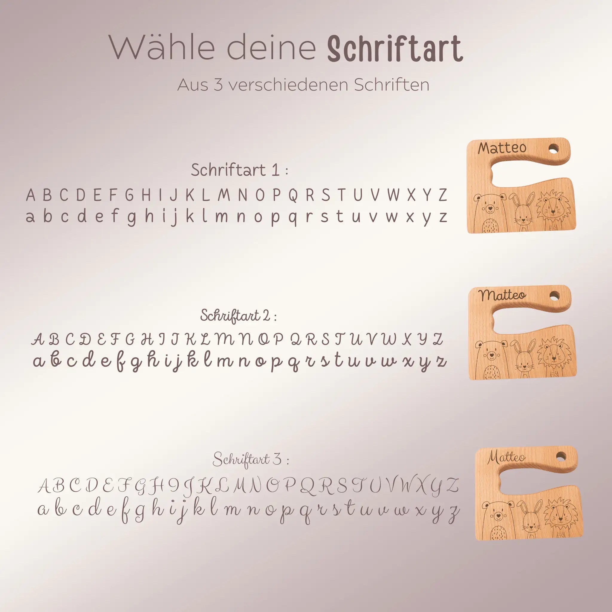 Montessori sicheres Kindermesser "Tiere unten" - wunderwunsch