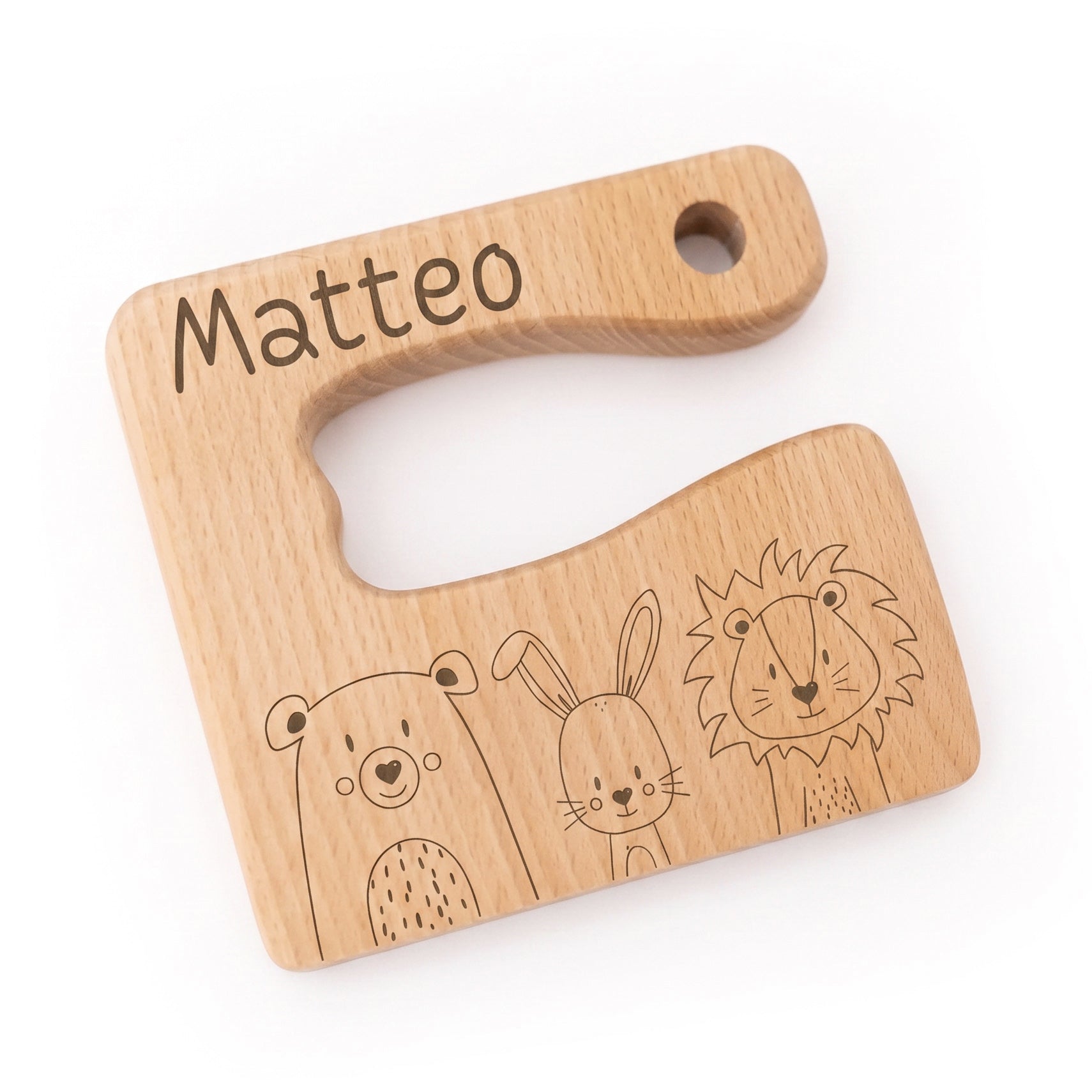 Montessori sicheres Kindermesser "Tiere unten"