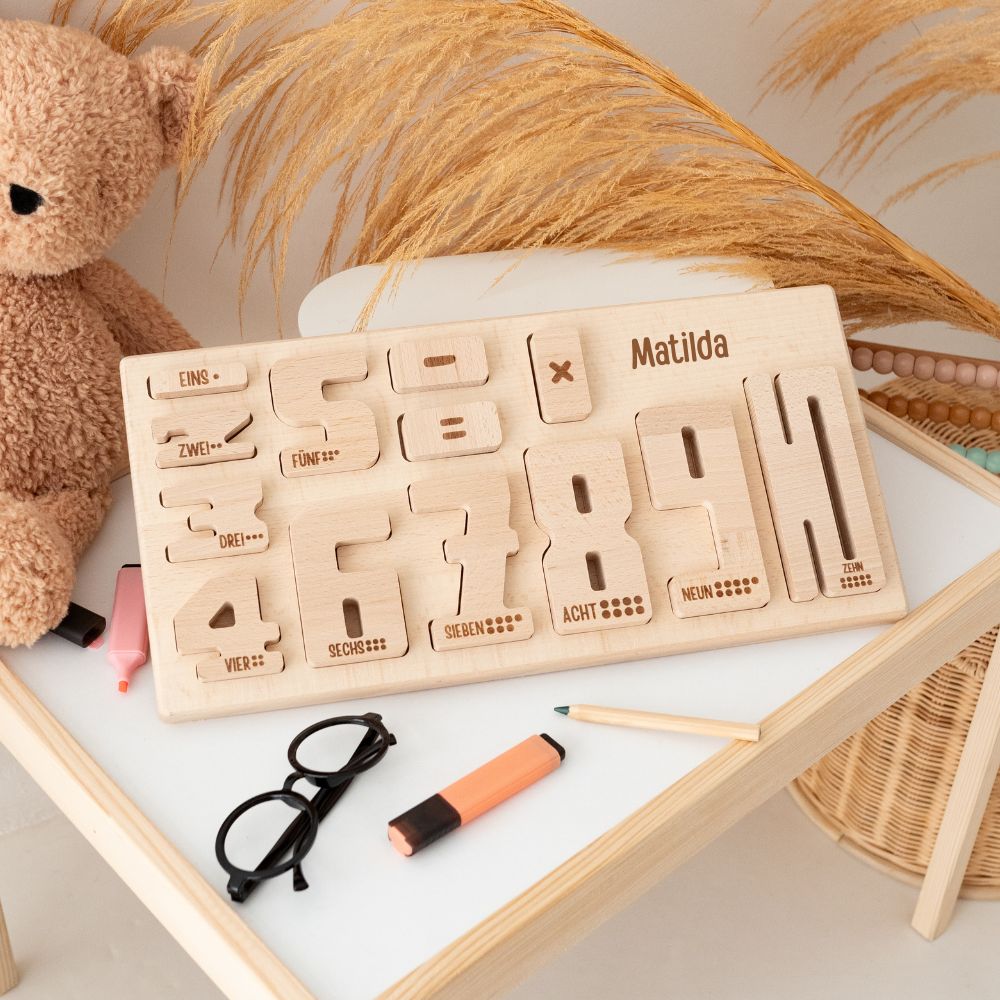 Montessori Zahlenbausteine personalisierbar - wunderwunsch
