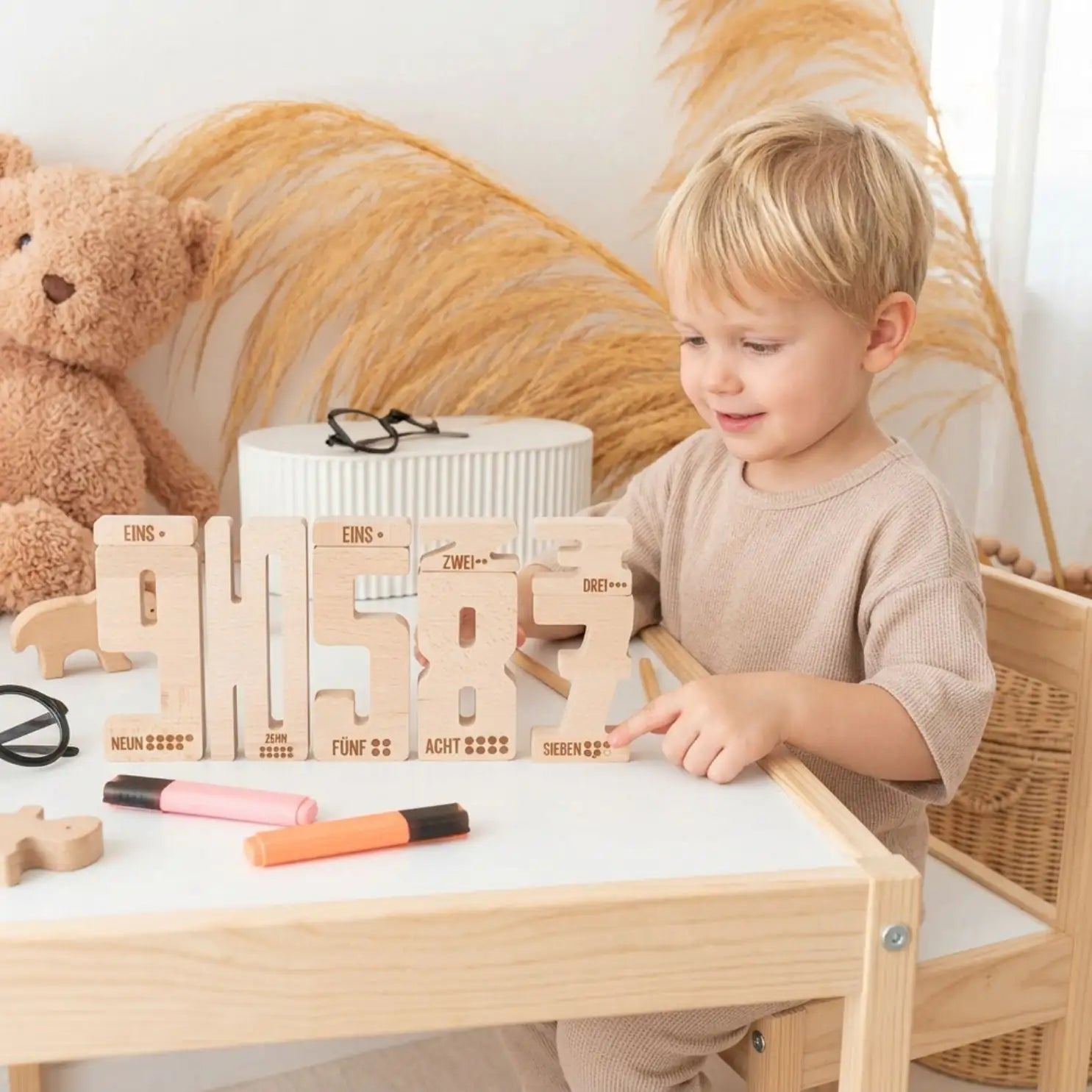 Montessori Zahlenbausteine personalisierbar - wunderwunsch