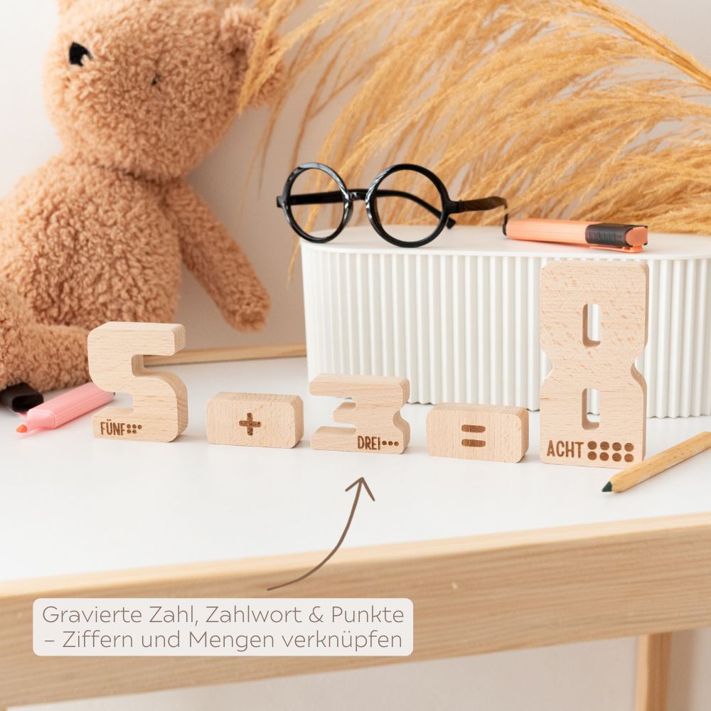 Montessori Zahlenbausteine personalisierbar - wunderwunsch