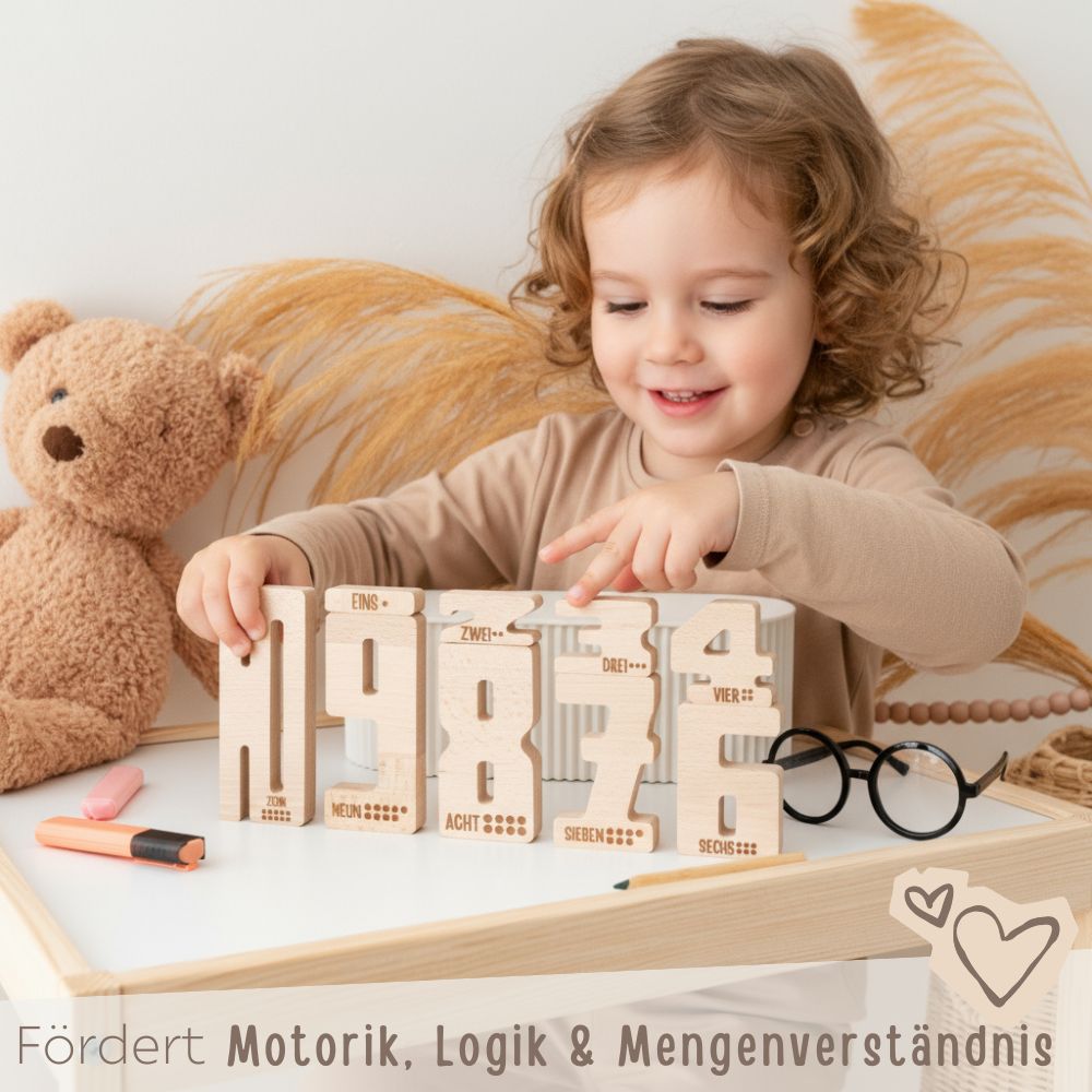 Montessori Zahlenbausteine personalisierbar - wunderwunsch
