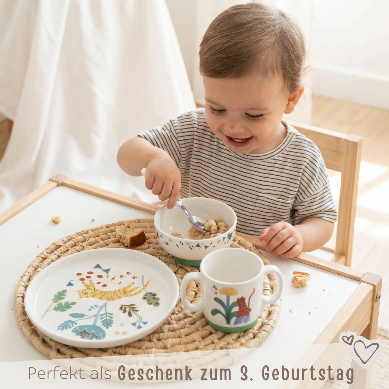 MOULIN ROTY Porzellangeschirr - Set "Dschungel" personalisierbar - wunderwunsch