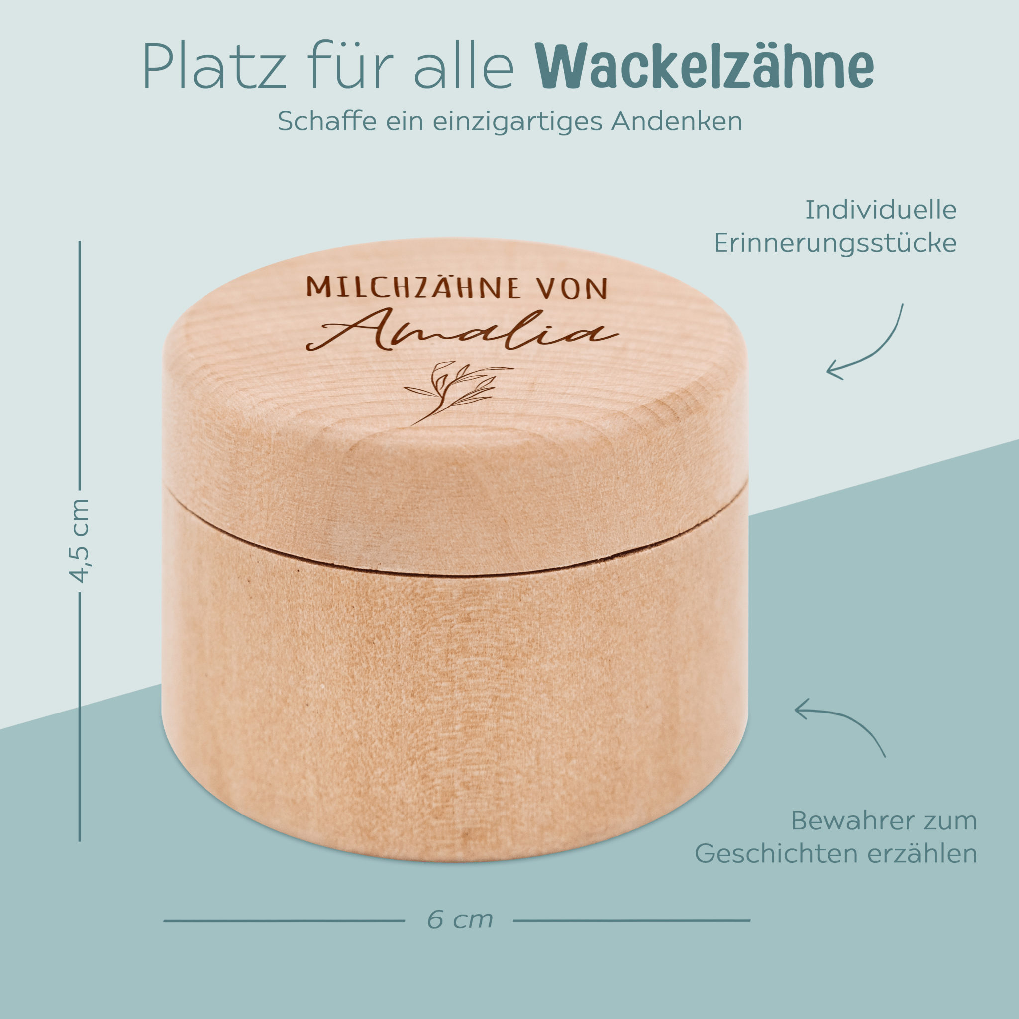 Nabelschnur, Locken - oder Milchzahndose personalisiert - wunderwunsch