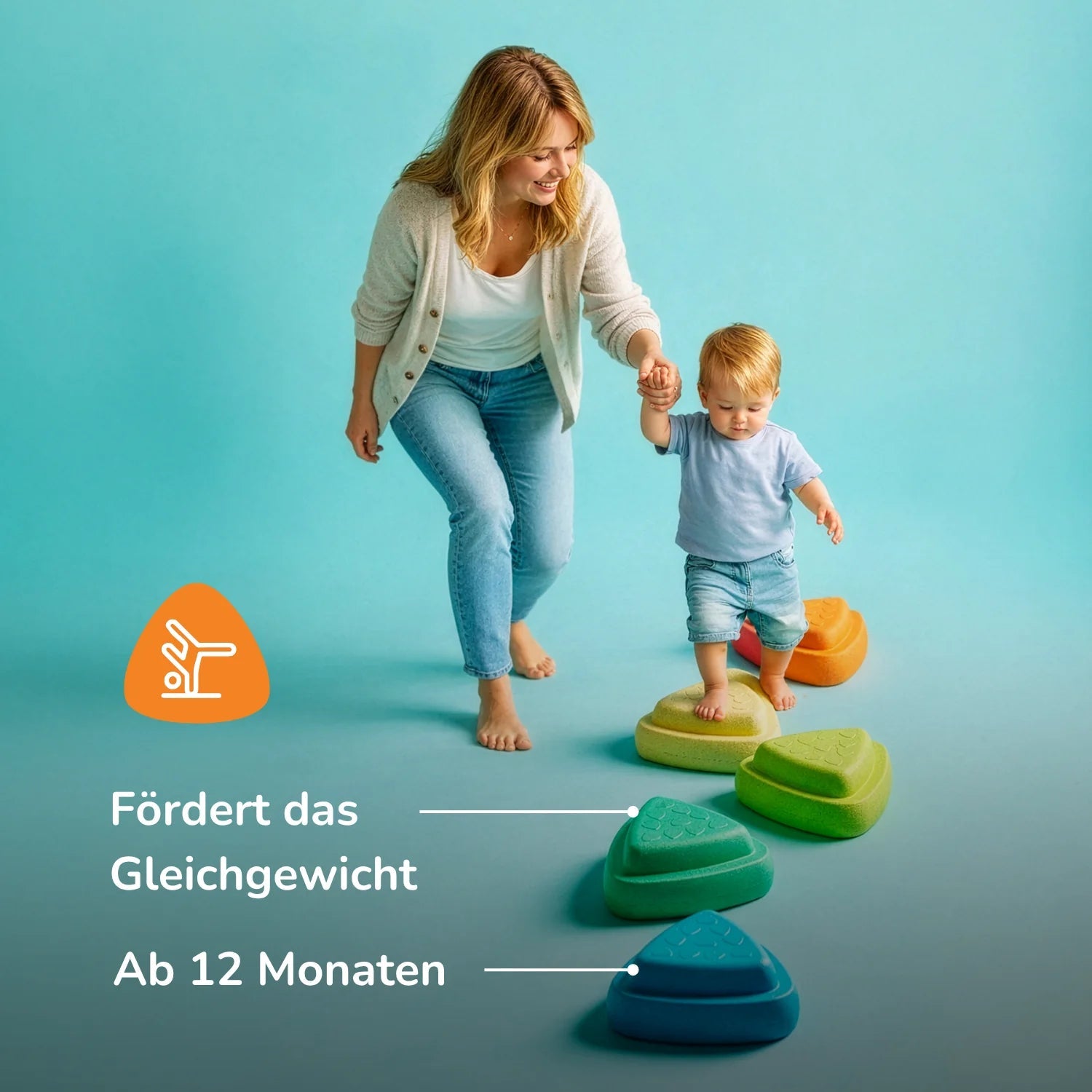 NATTOU Blocky Balance Spielsteine 6er Set - wunderwunsch